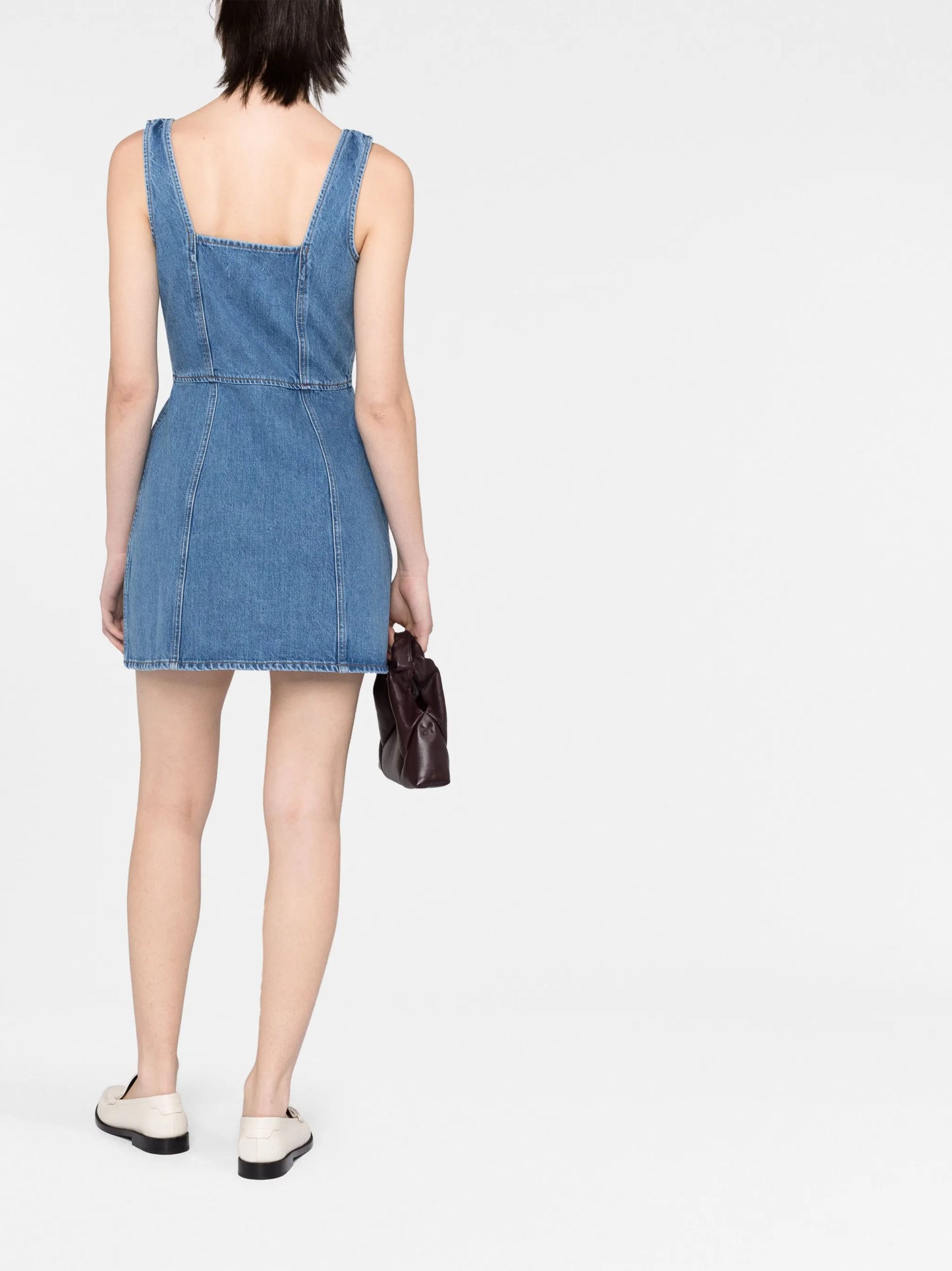 sleeveless denim dress