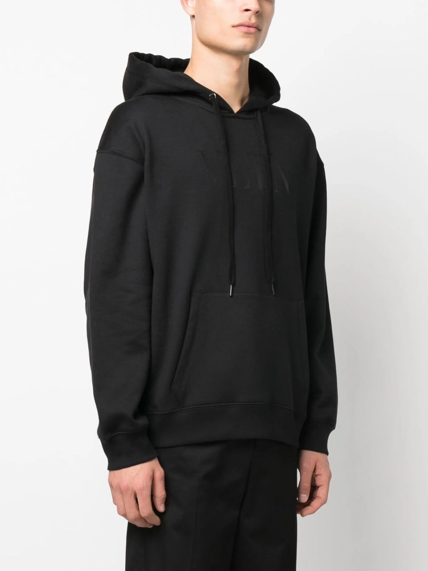 VLTN-print drawstring hoodie