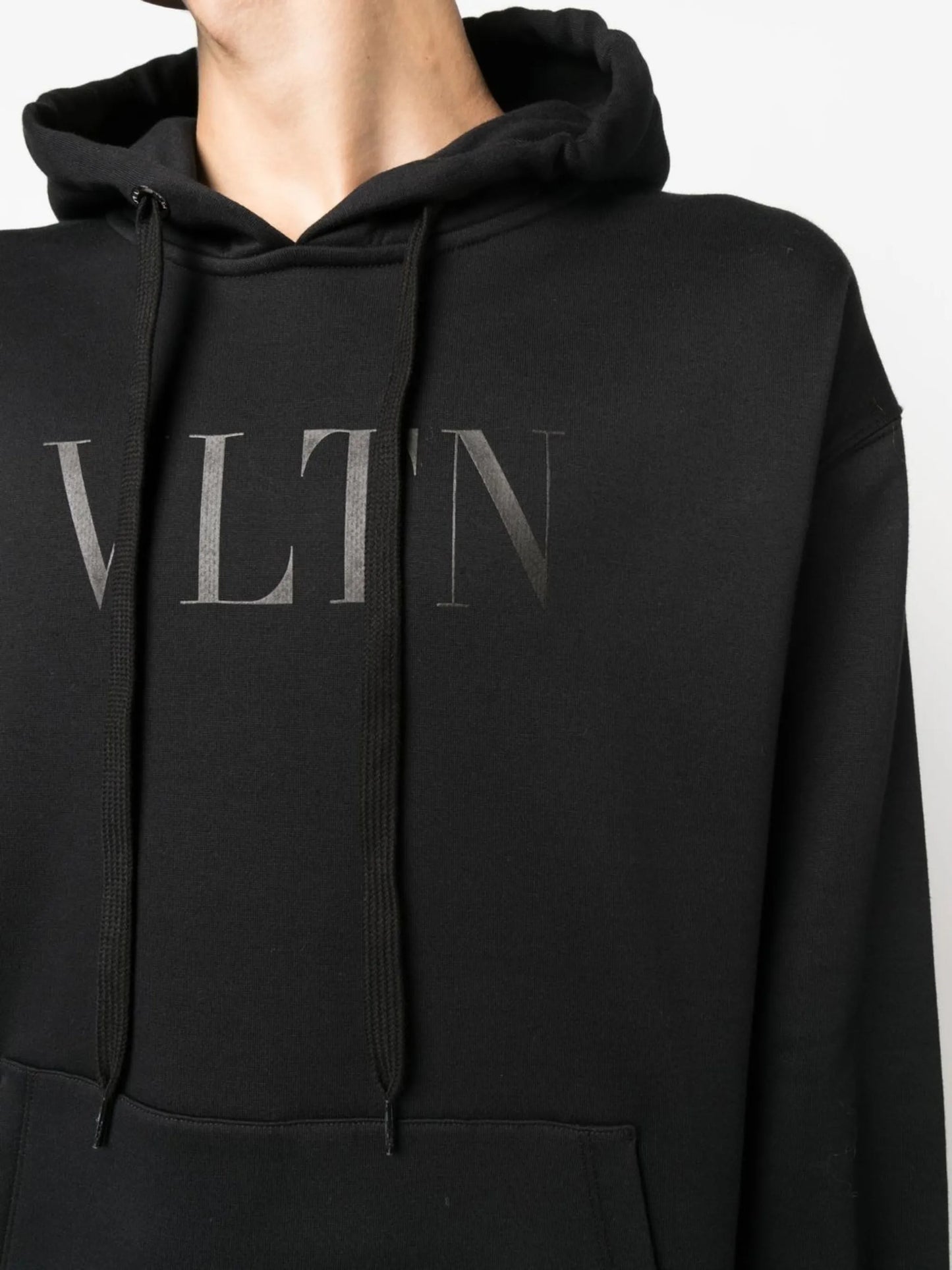 VLTN-print drawstring hoodie