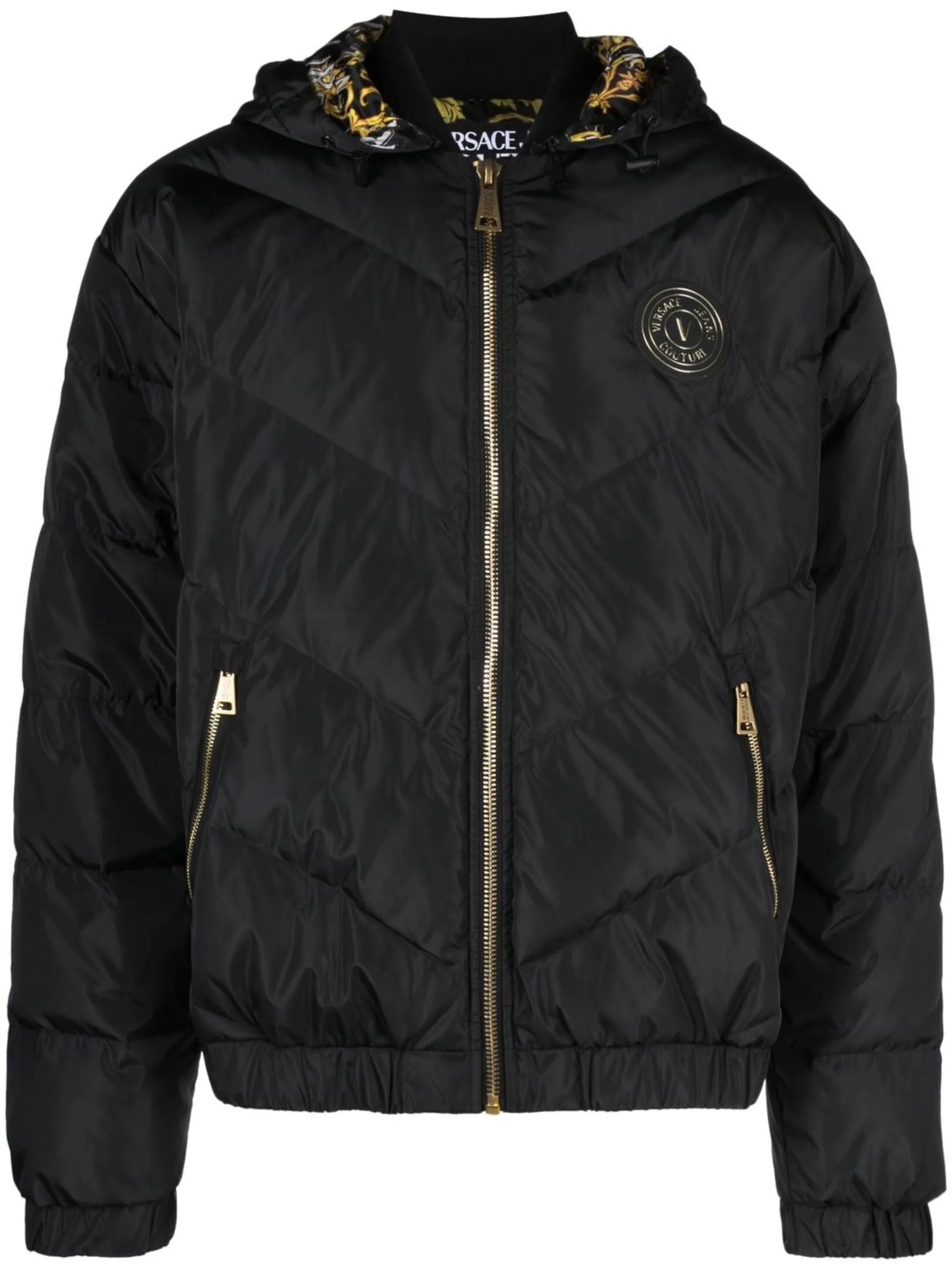 logo-patch down puffer jacket