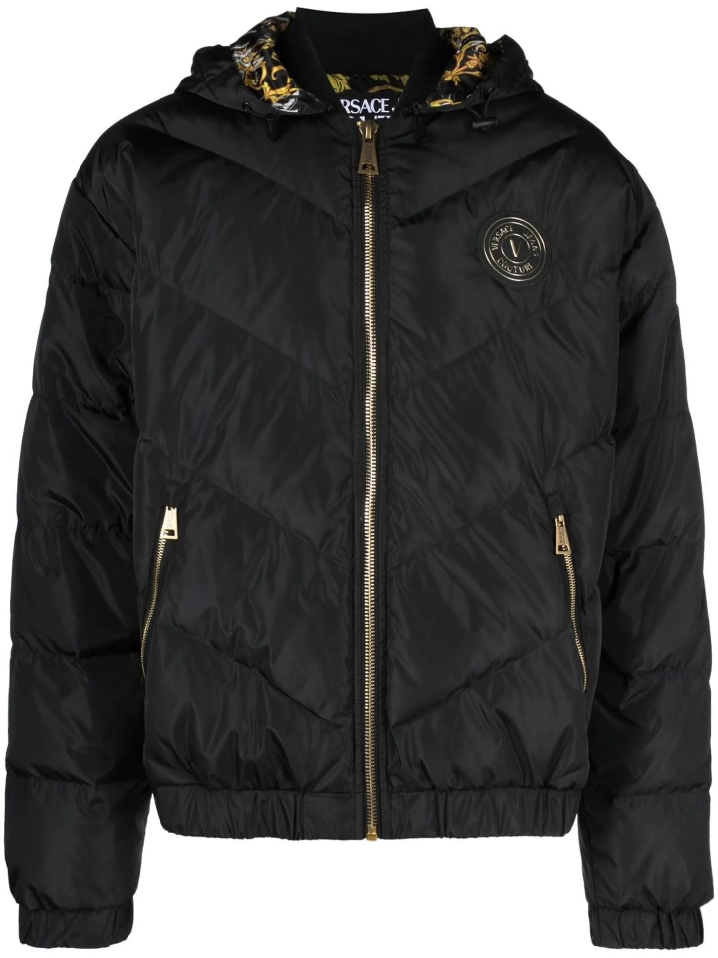 logo-patch down puffer jacket
