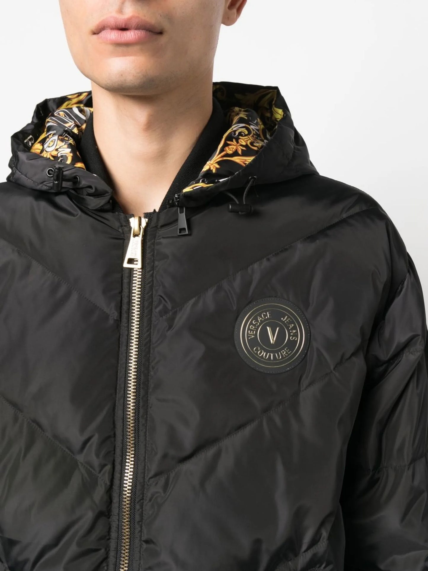 logo-patch down puffer jacket