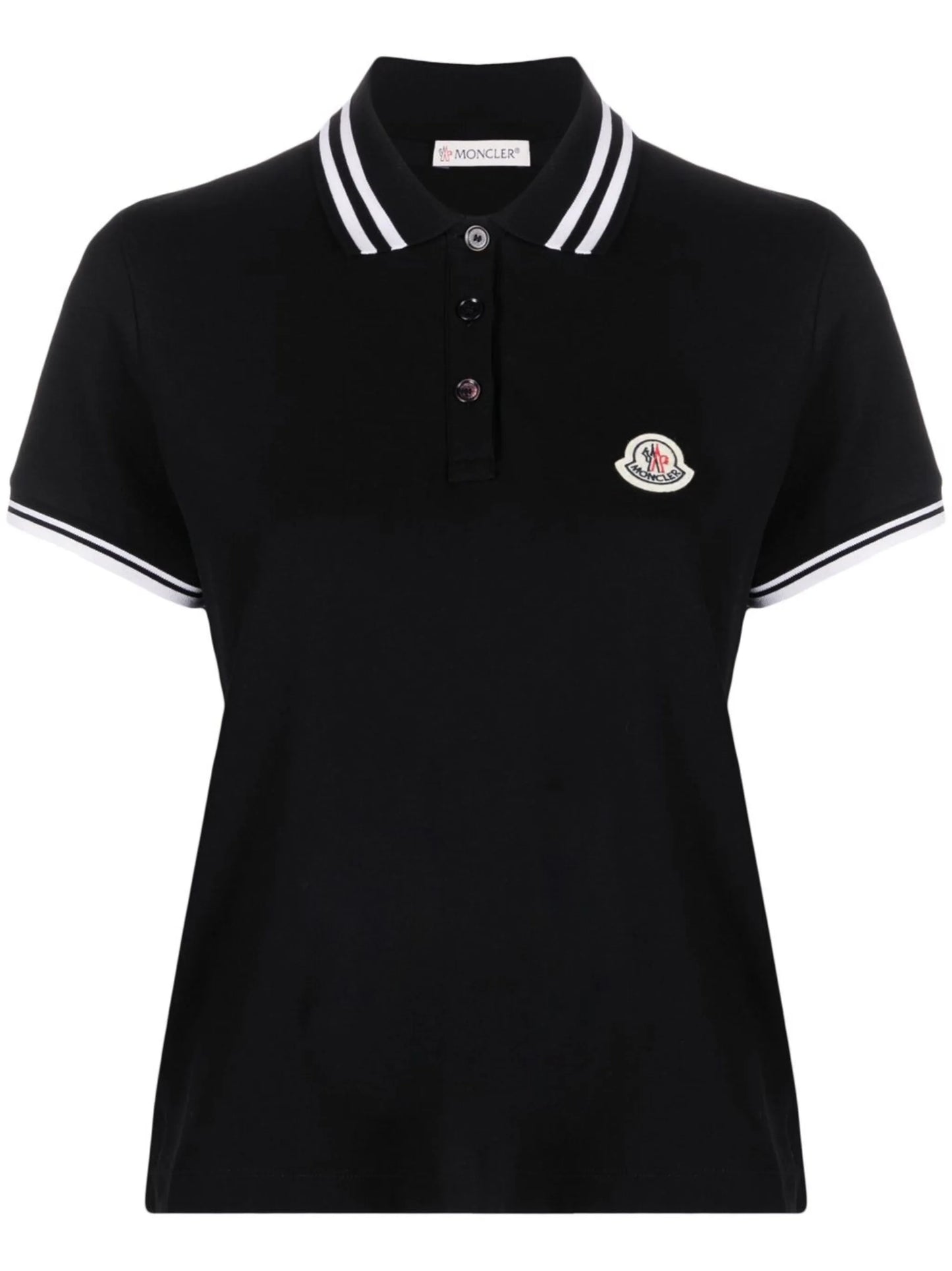 striped-detail polo shirt