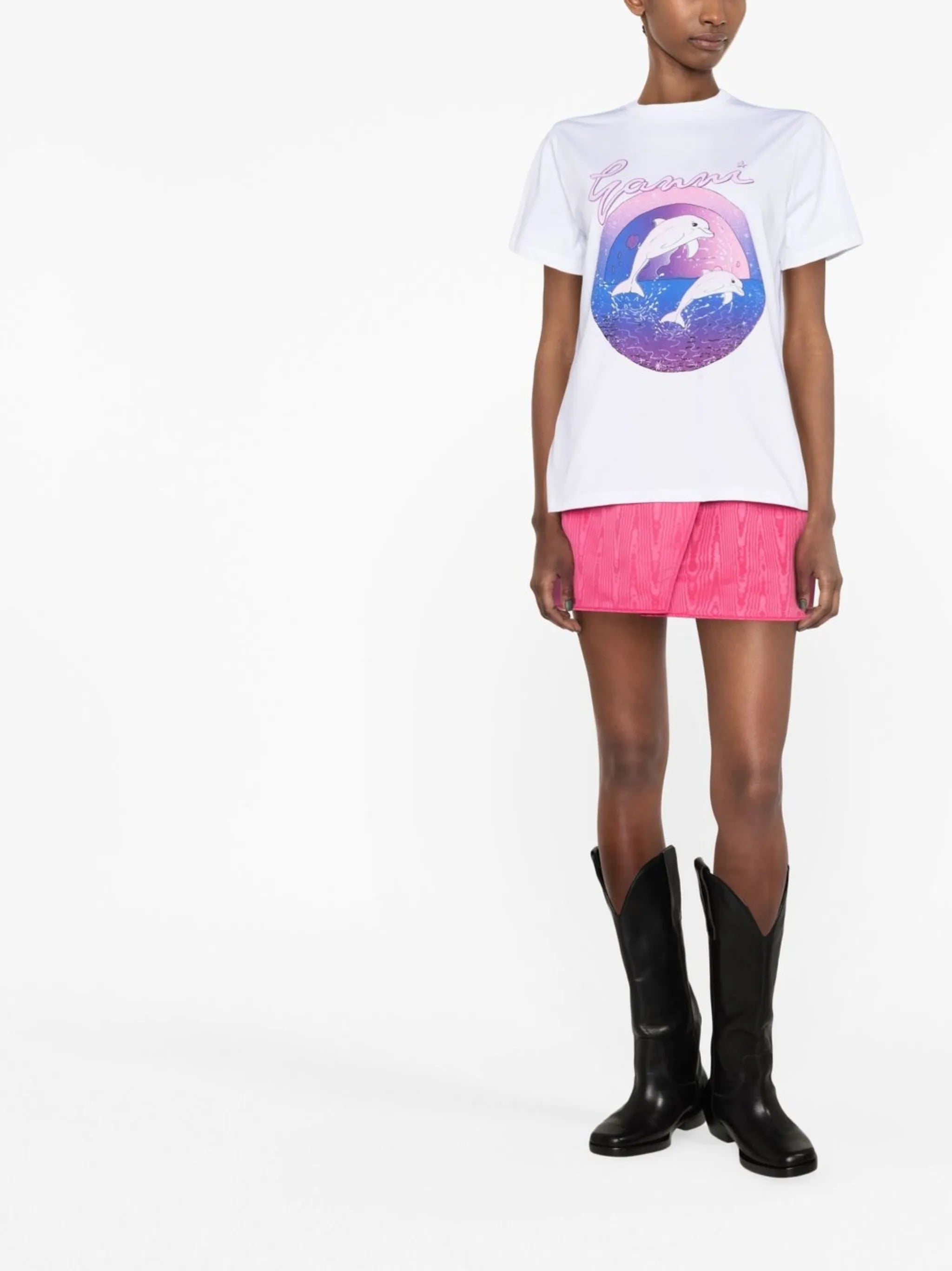 graphic-print organic-cotton T-shirt