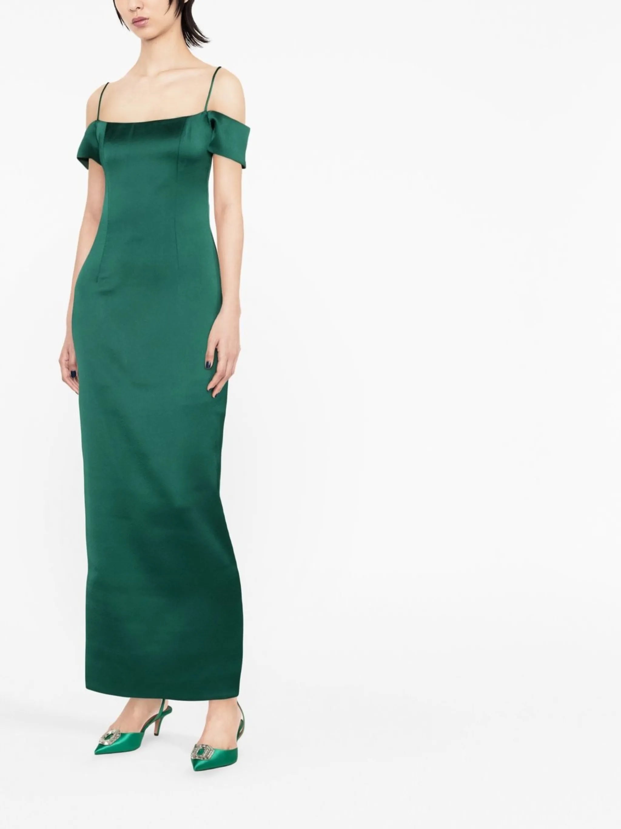 off-shoulder gown