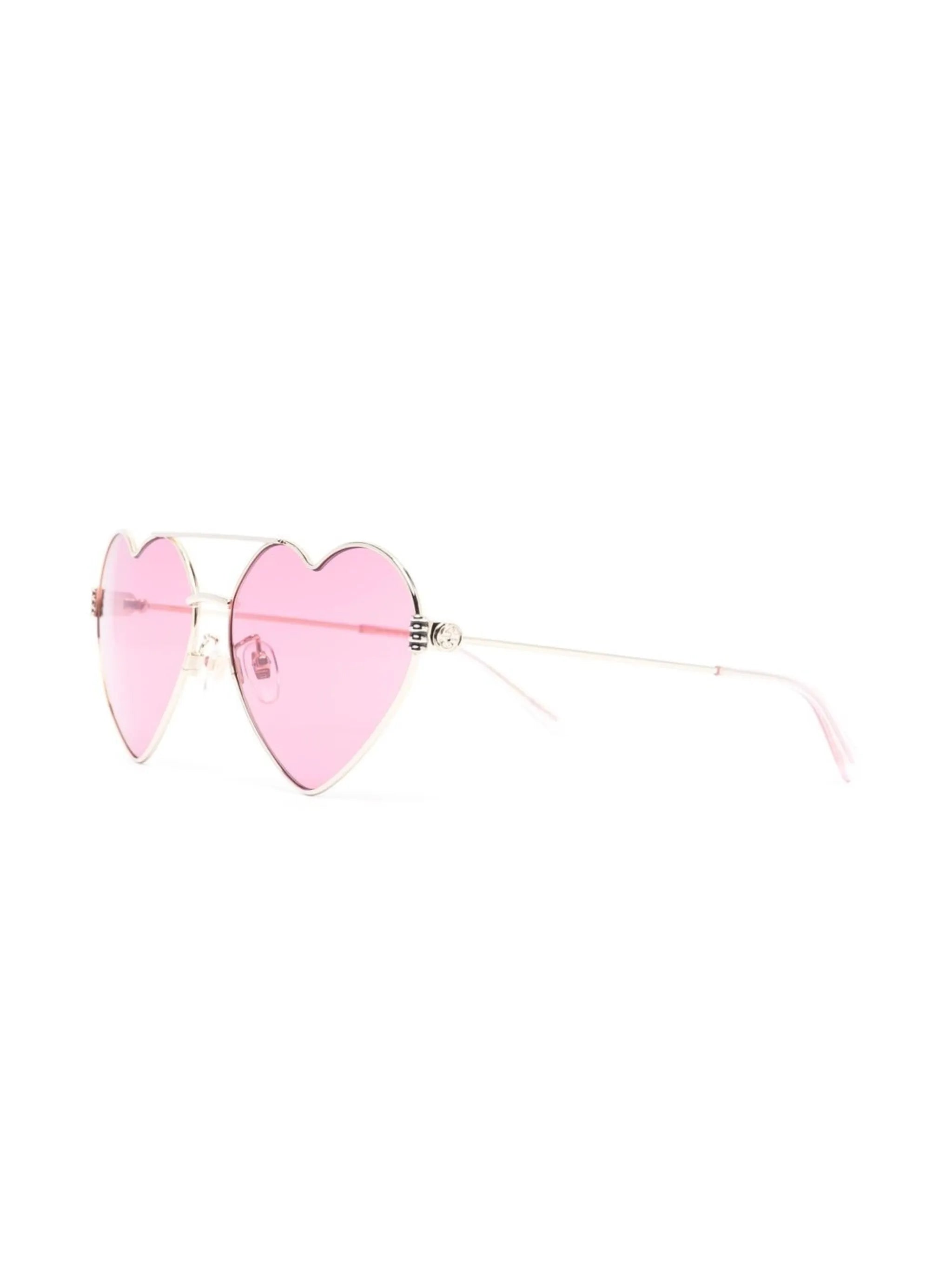 heart-frame wire sunglasses