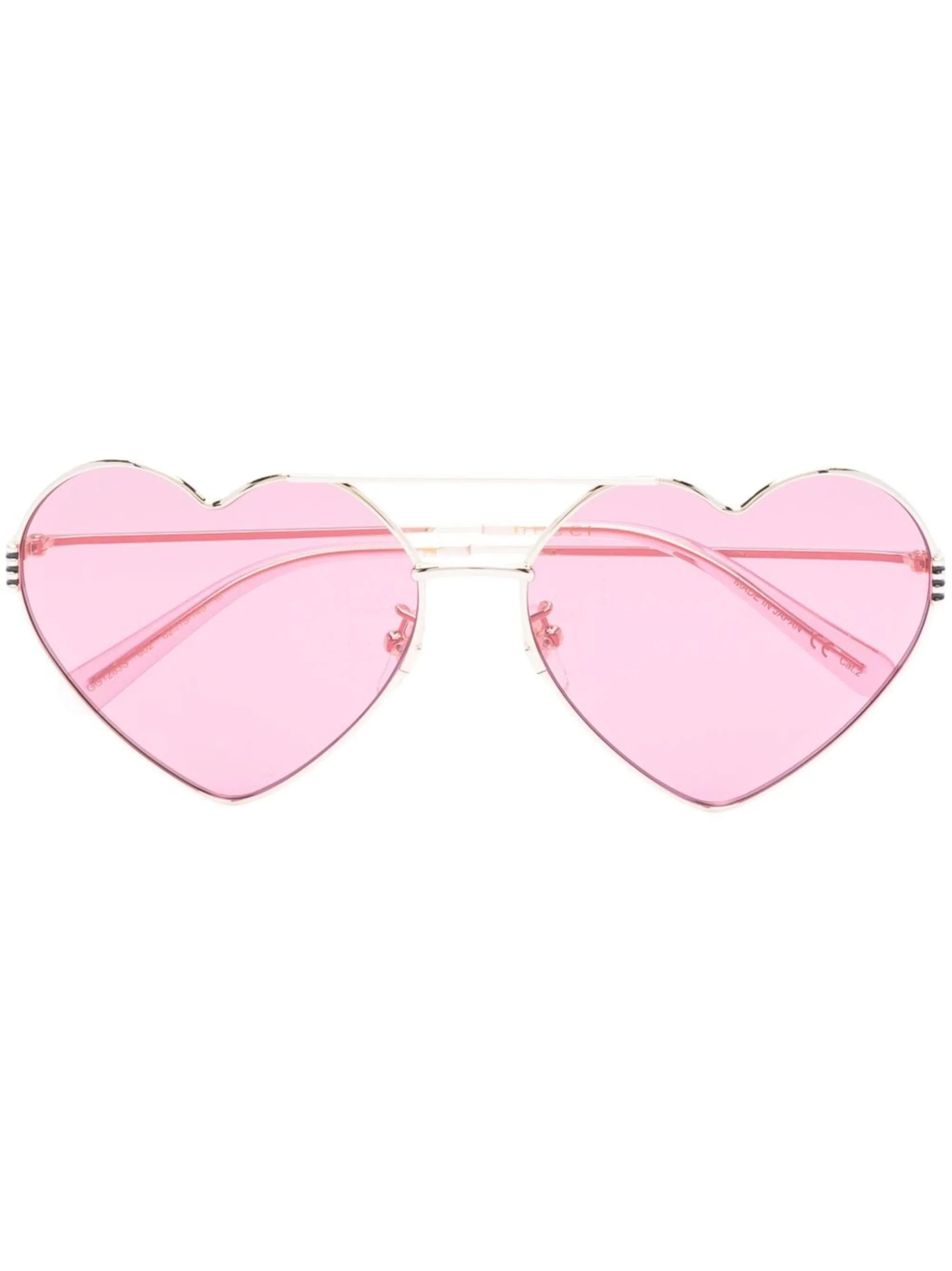 heart-frame wire sunglasses