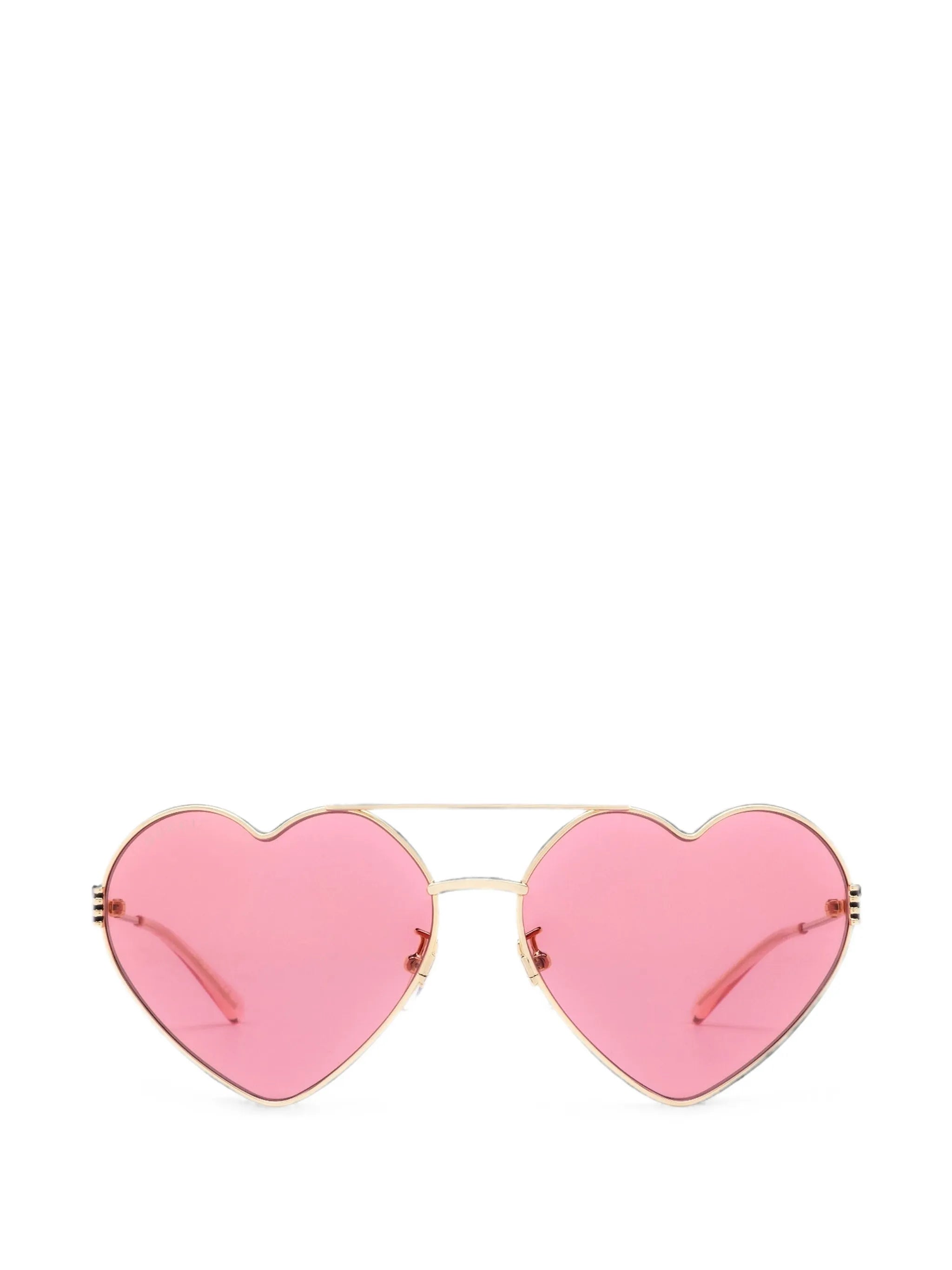 heart-frame wire sunglasses