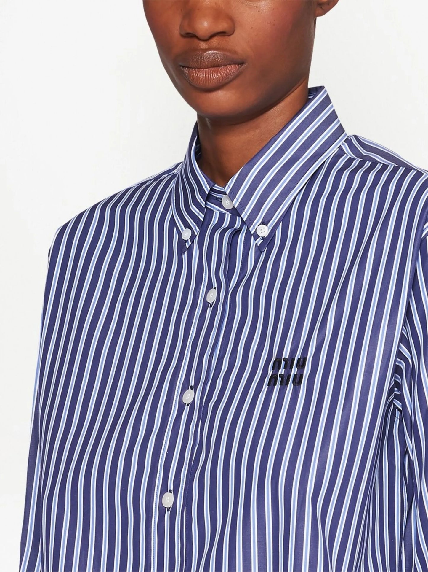 striped poplin shirt