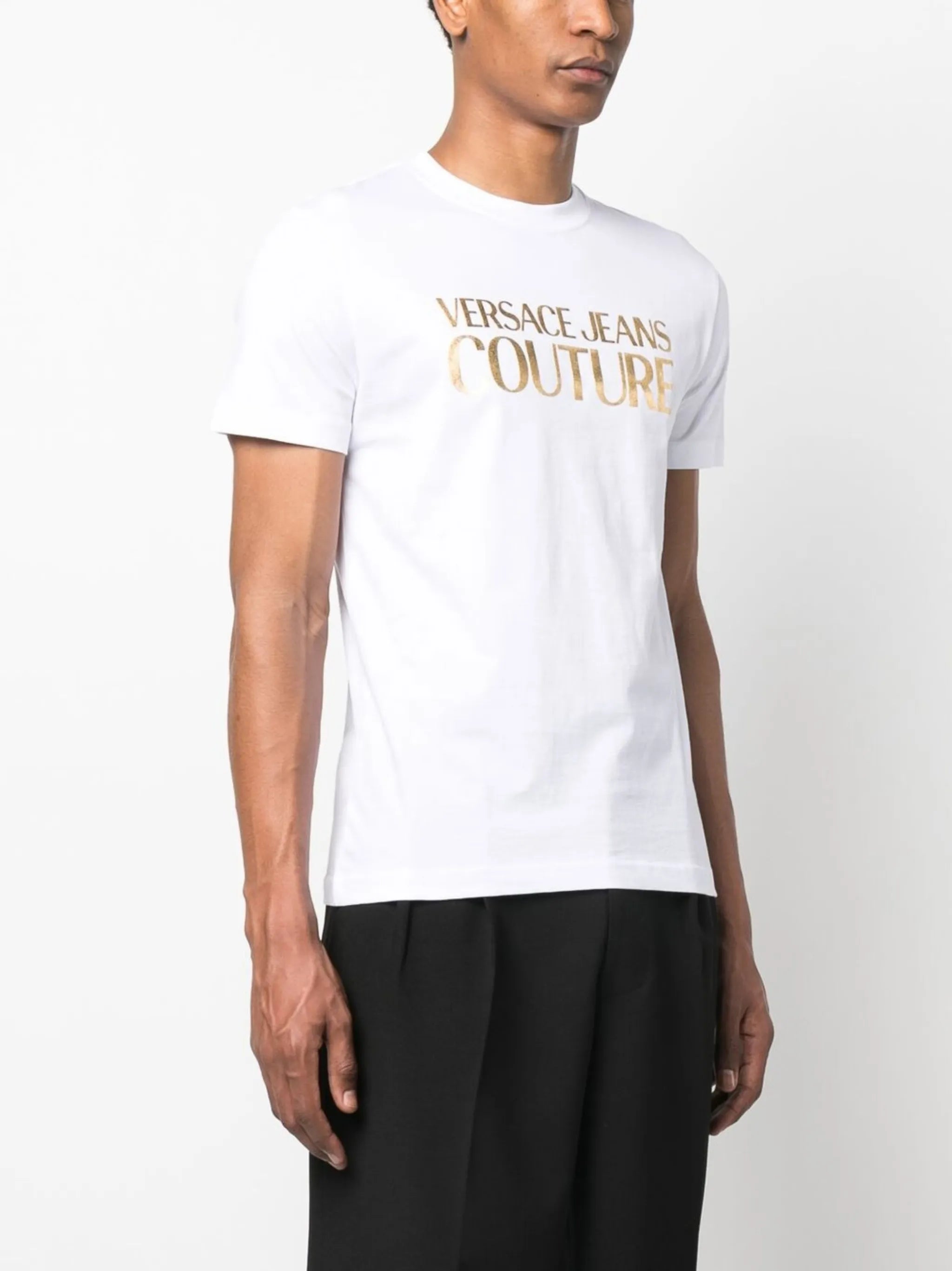 foil logo cotton T-shirt