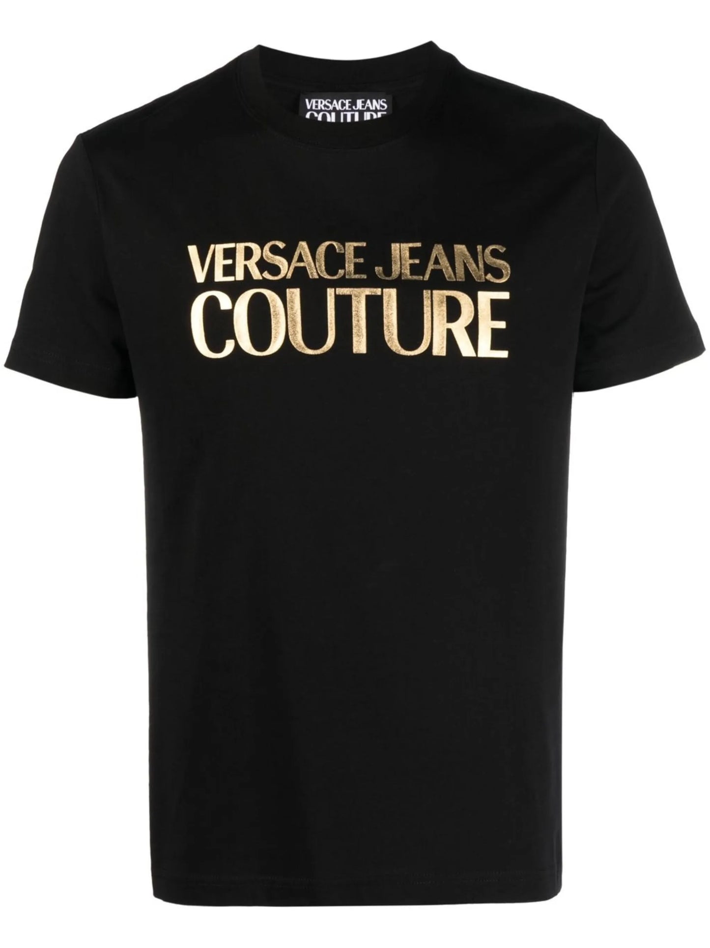 foil logo-print cotton T-shirt