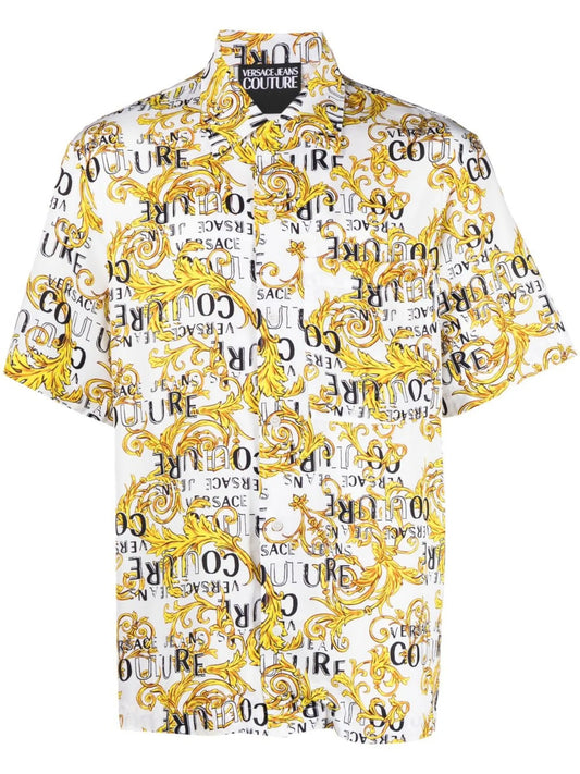 baroque-print short-sleeve shirt