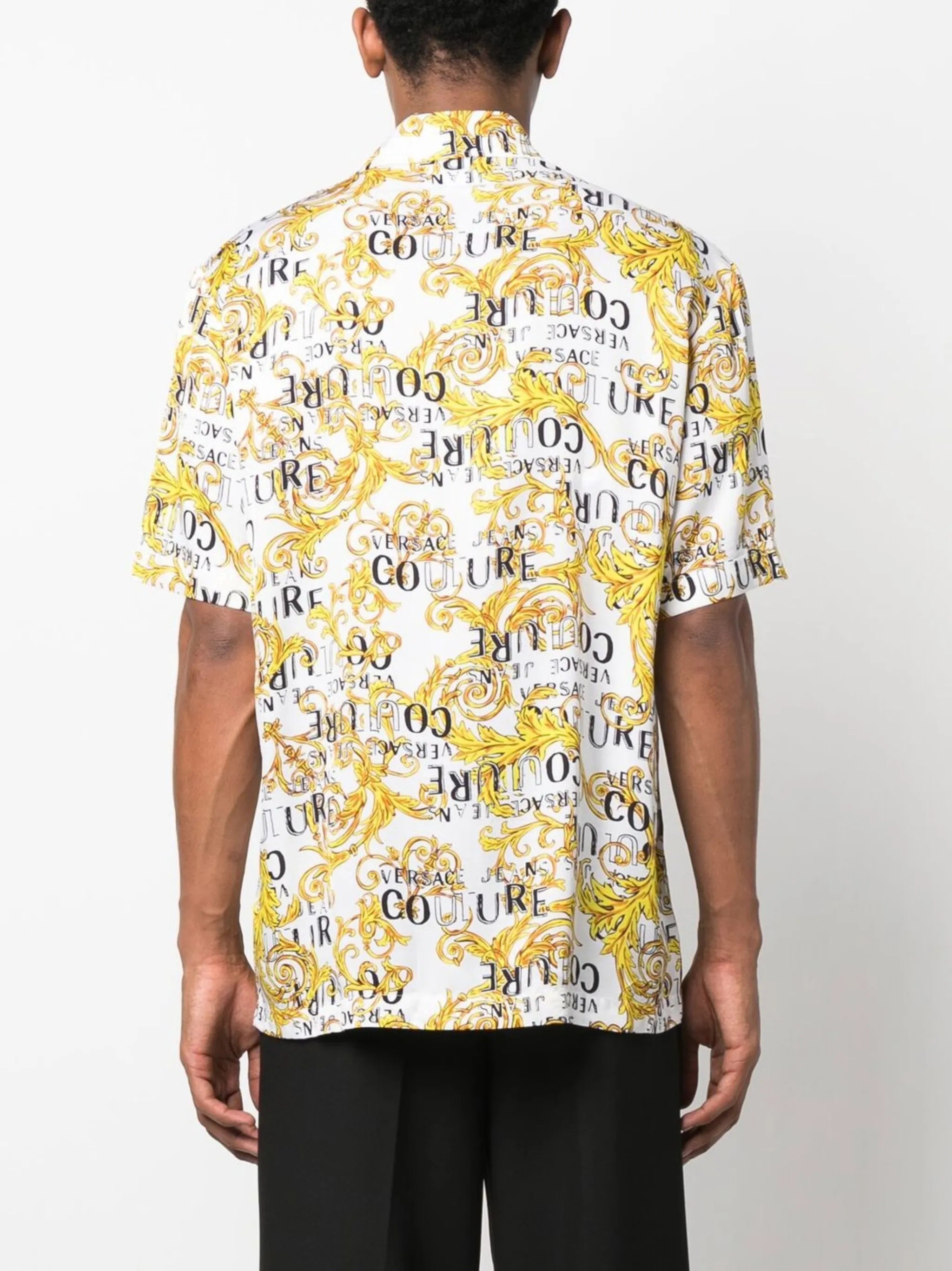 baroque-print short-sleeve shirt