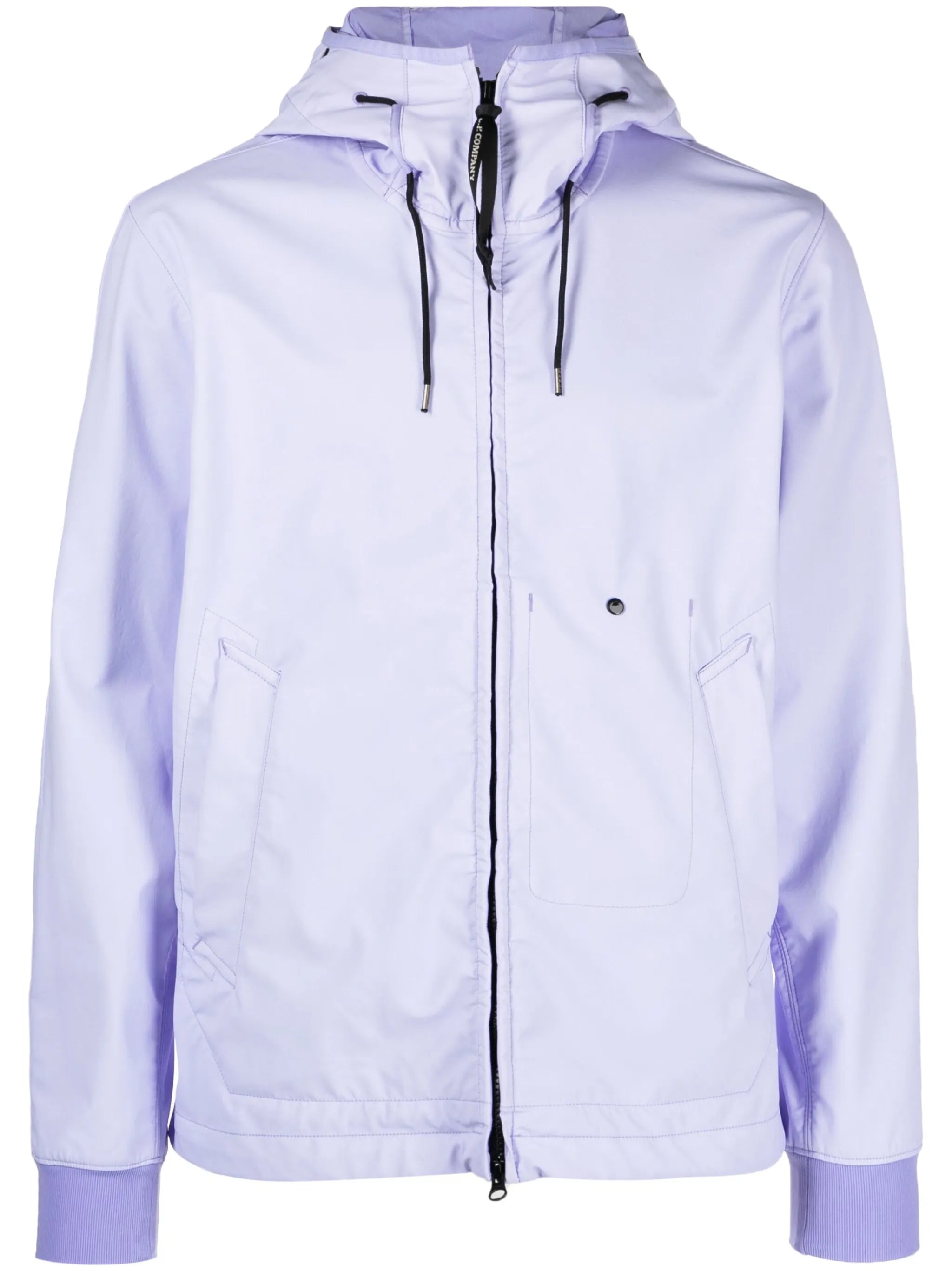zip-fastening hooded jacket
