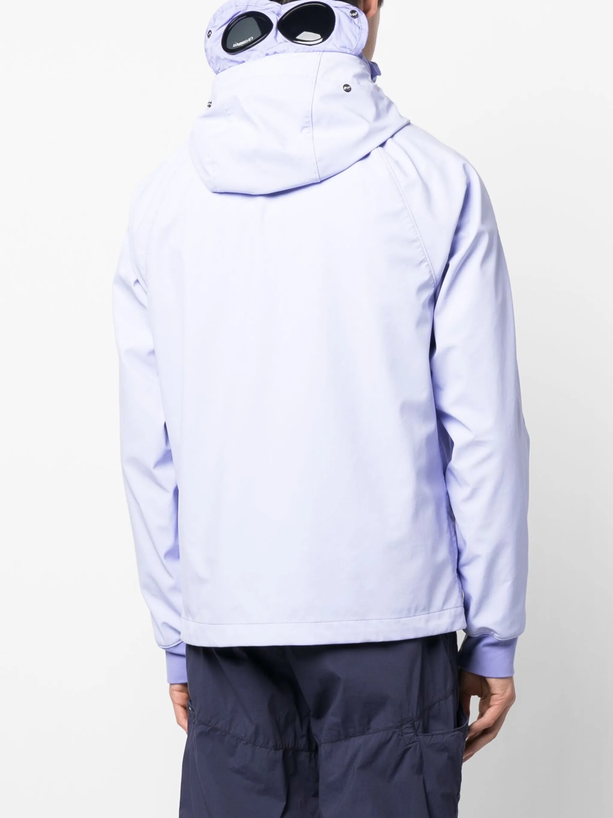 zip-fastening hooded jacket