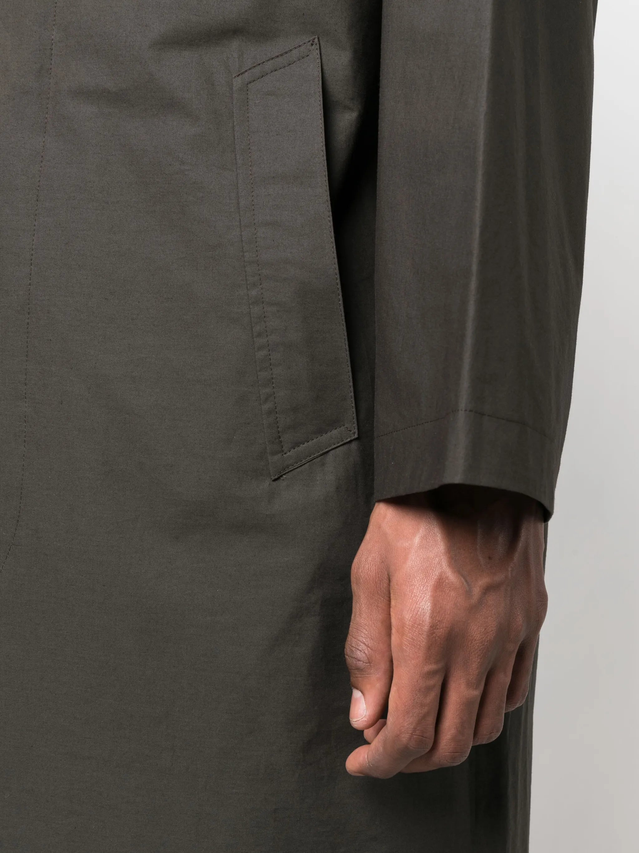 Steve organic-cotton waterproof coat