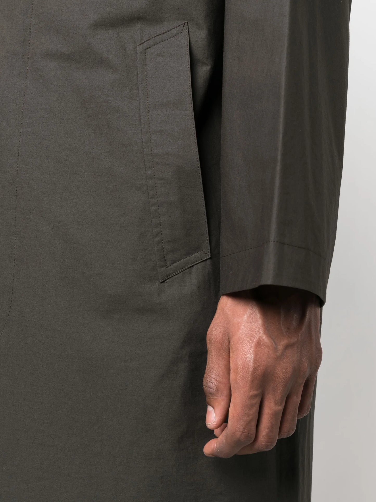 Steve organic-cotton waterproof coat