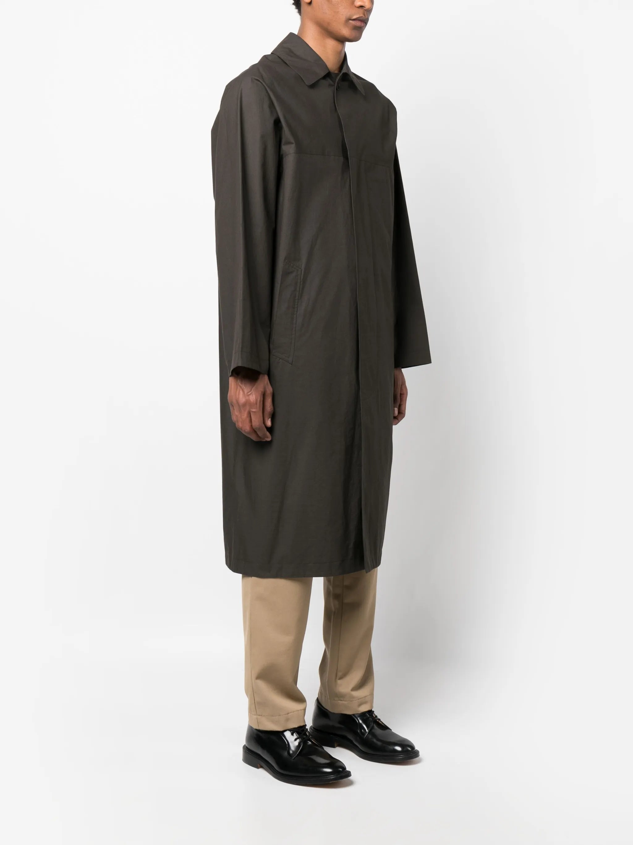 Steve organic-cotton waterproof coat