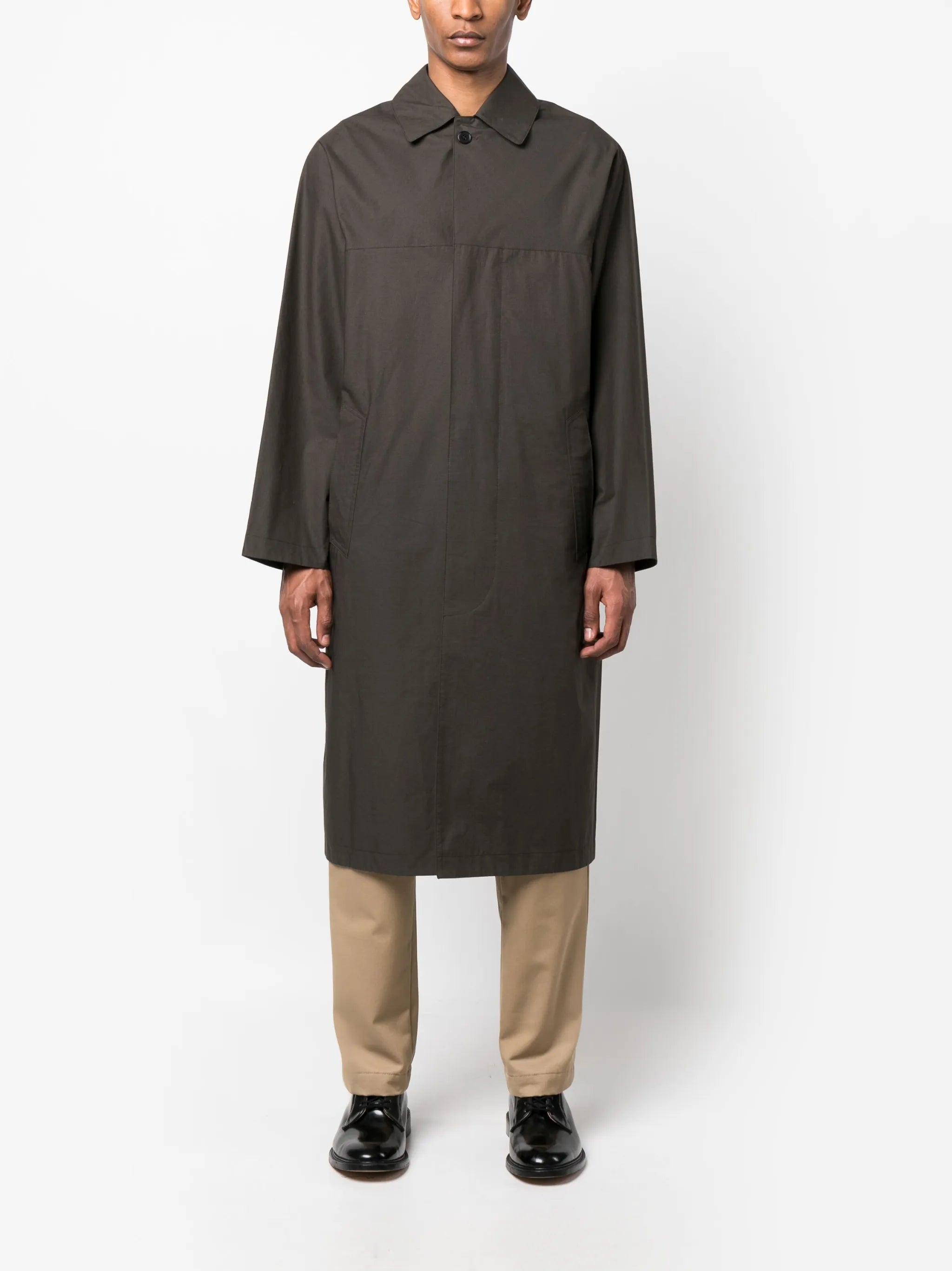 Steve organic-cotton waterproof coat