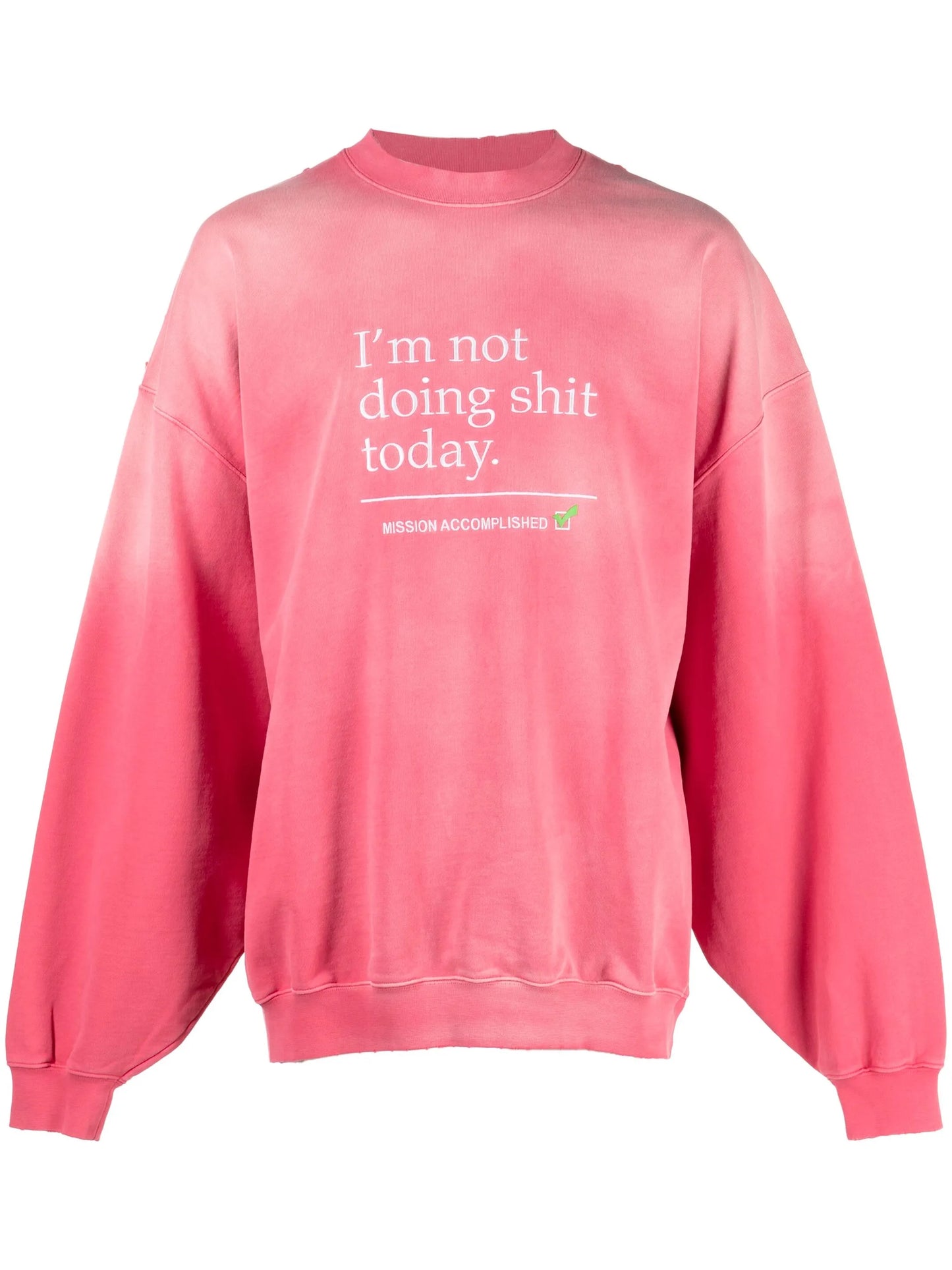 slogan-embroidery cotton sweatshirt