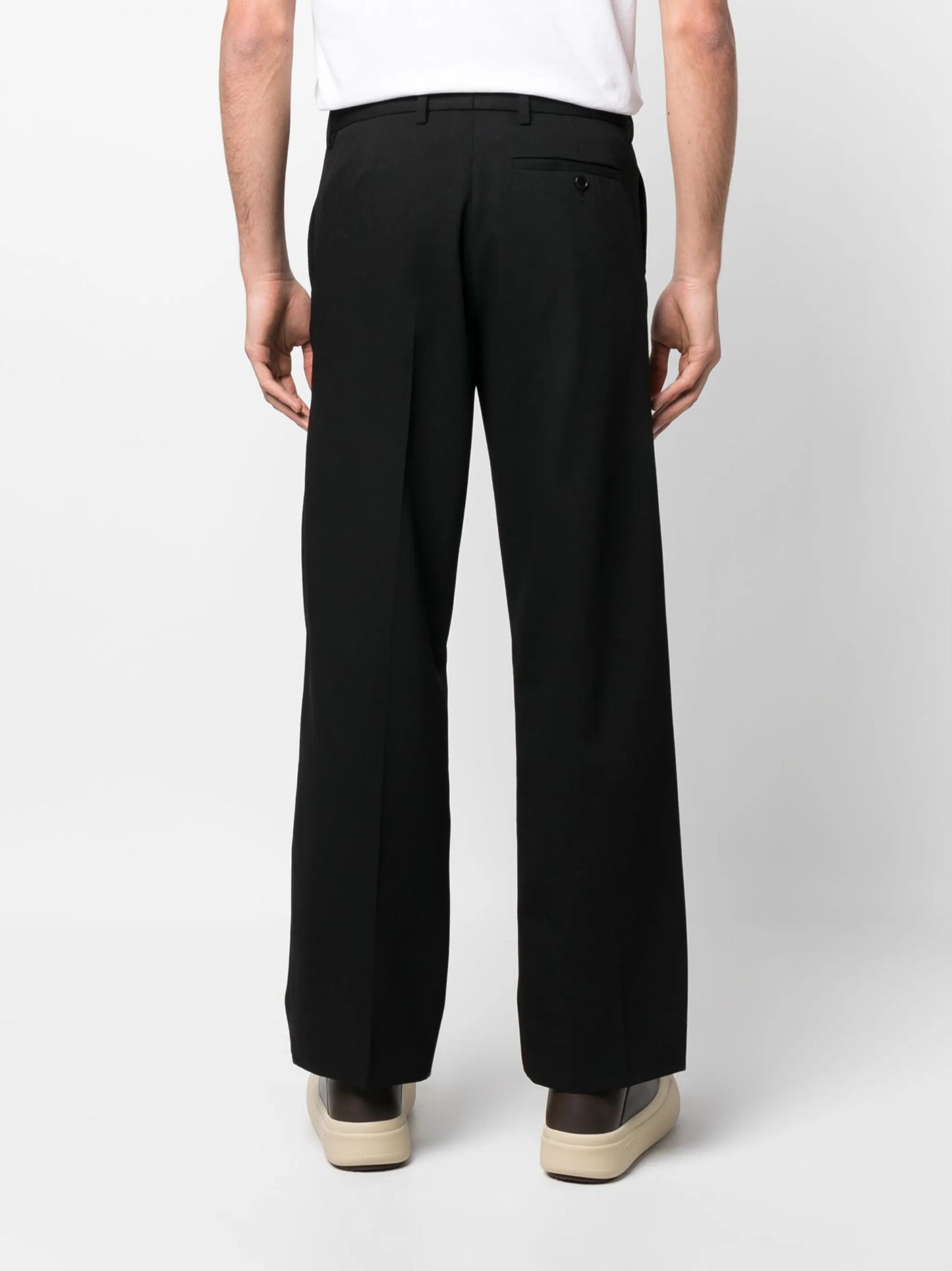 virgin-wool straight-leg trousers