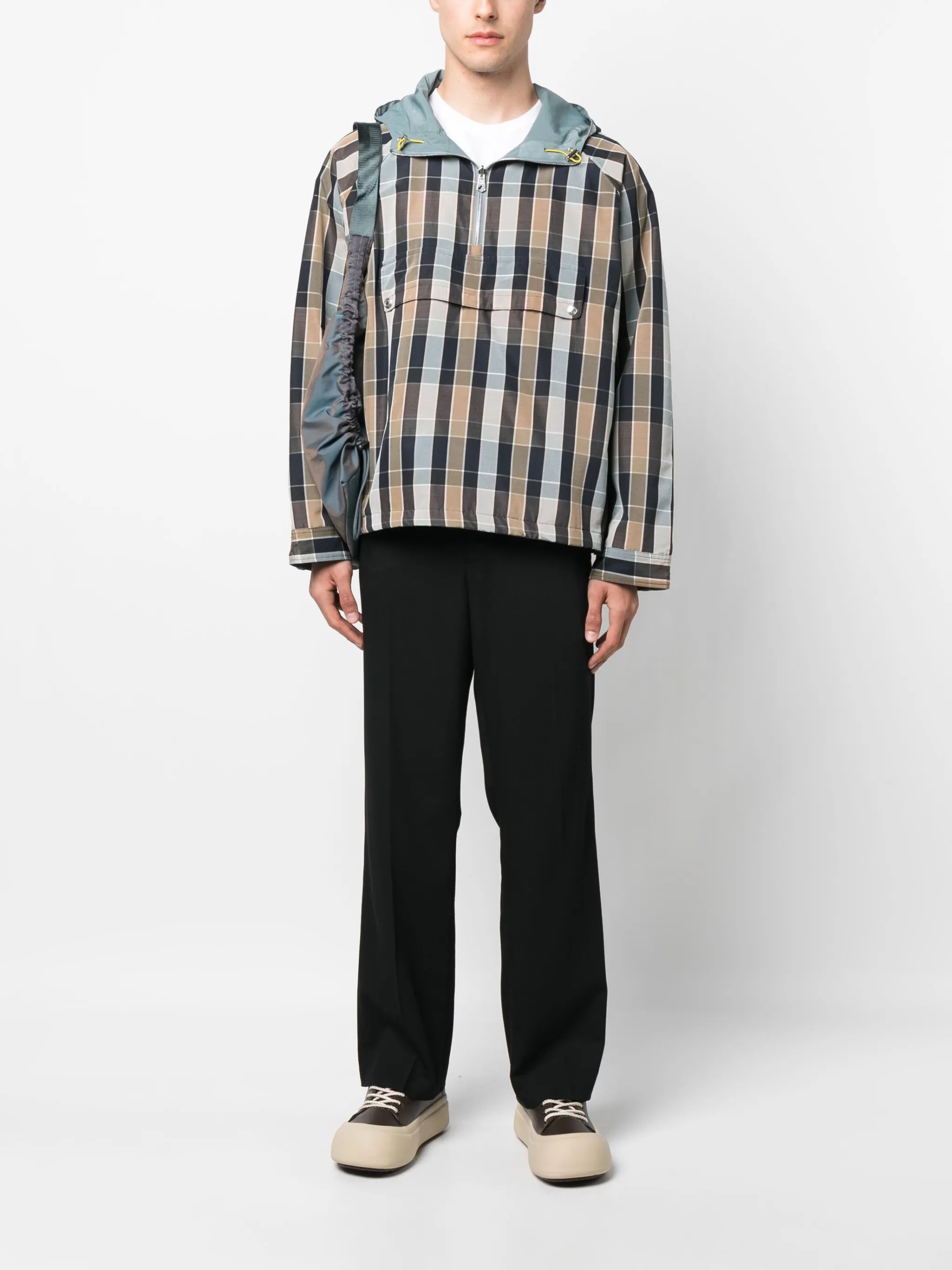 virgin-wool straight-leg trousers