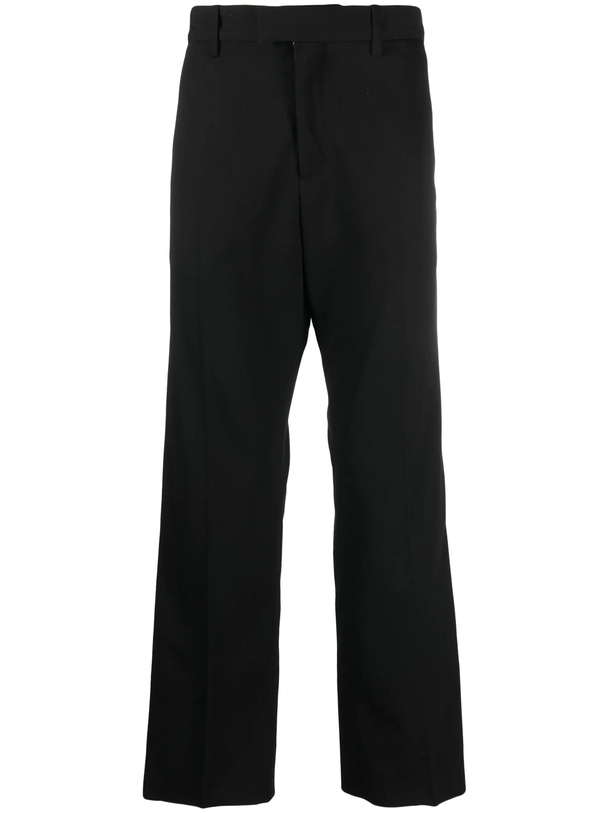 virgin-wool straight-leg trousers