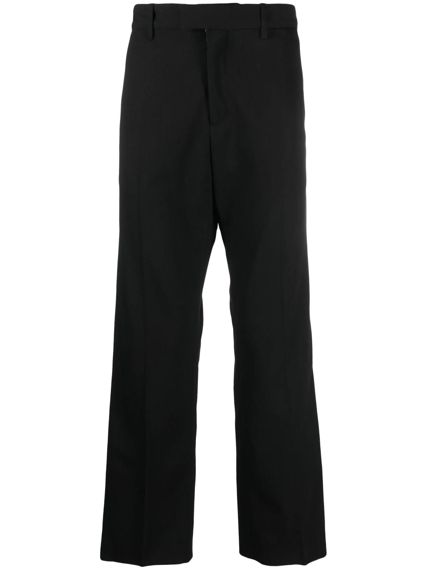 virgin-wool straight-leg trousers
