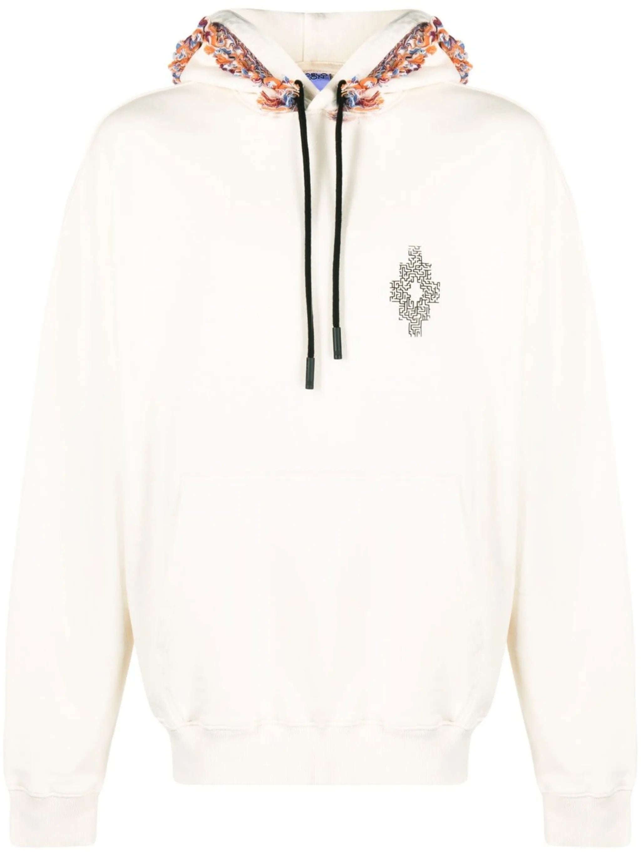 fringe-detailing jersey-knit hoodie