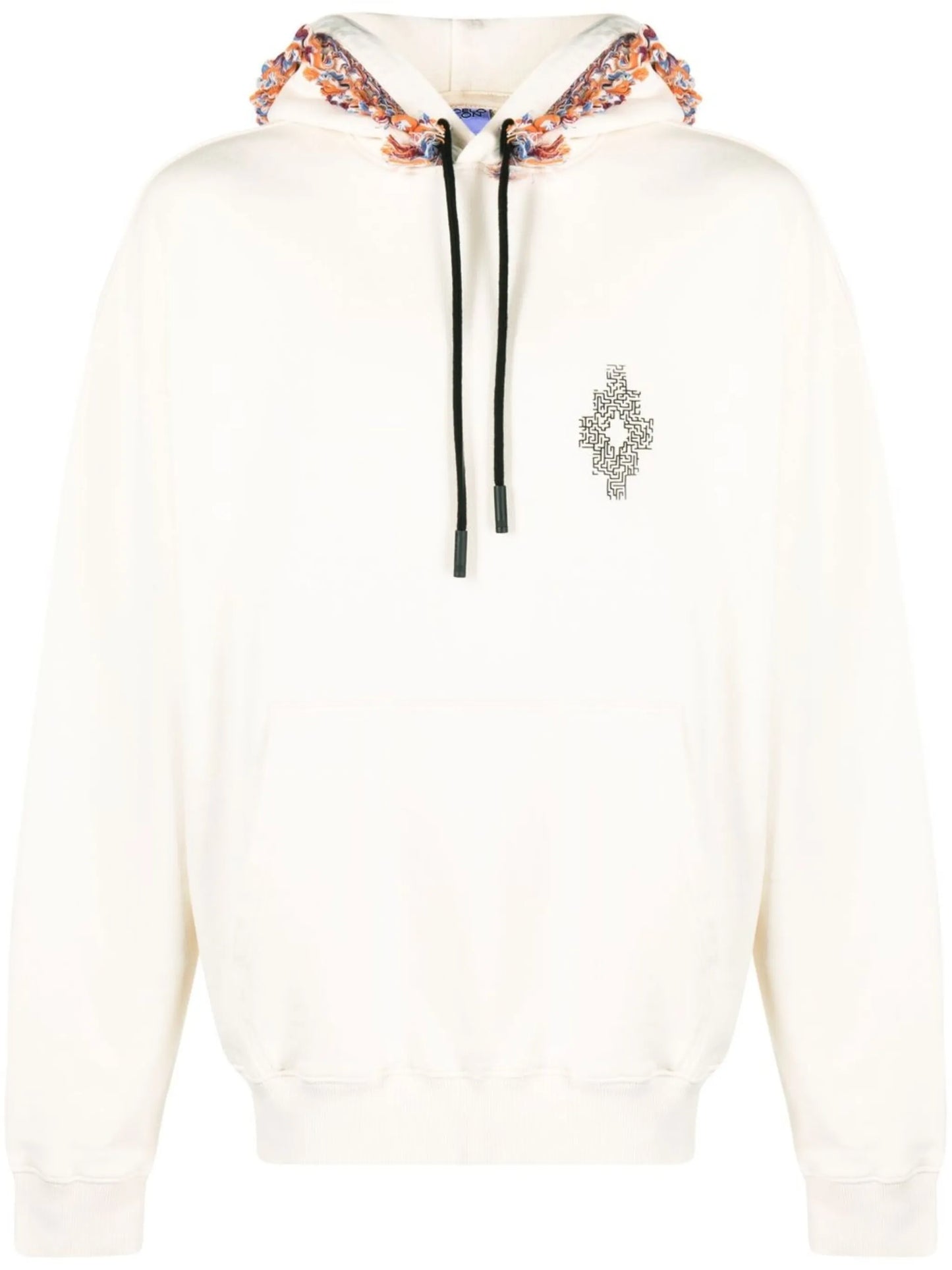 fringe-detailing jersey-knit hoodie