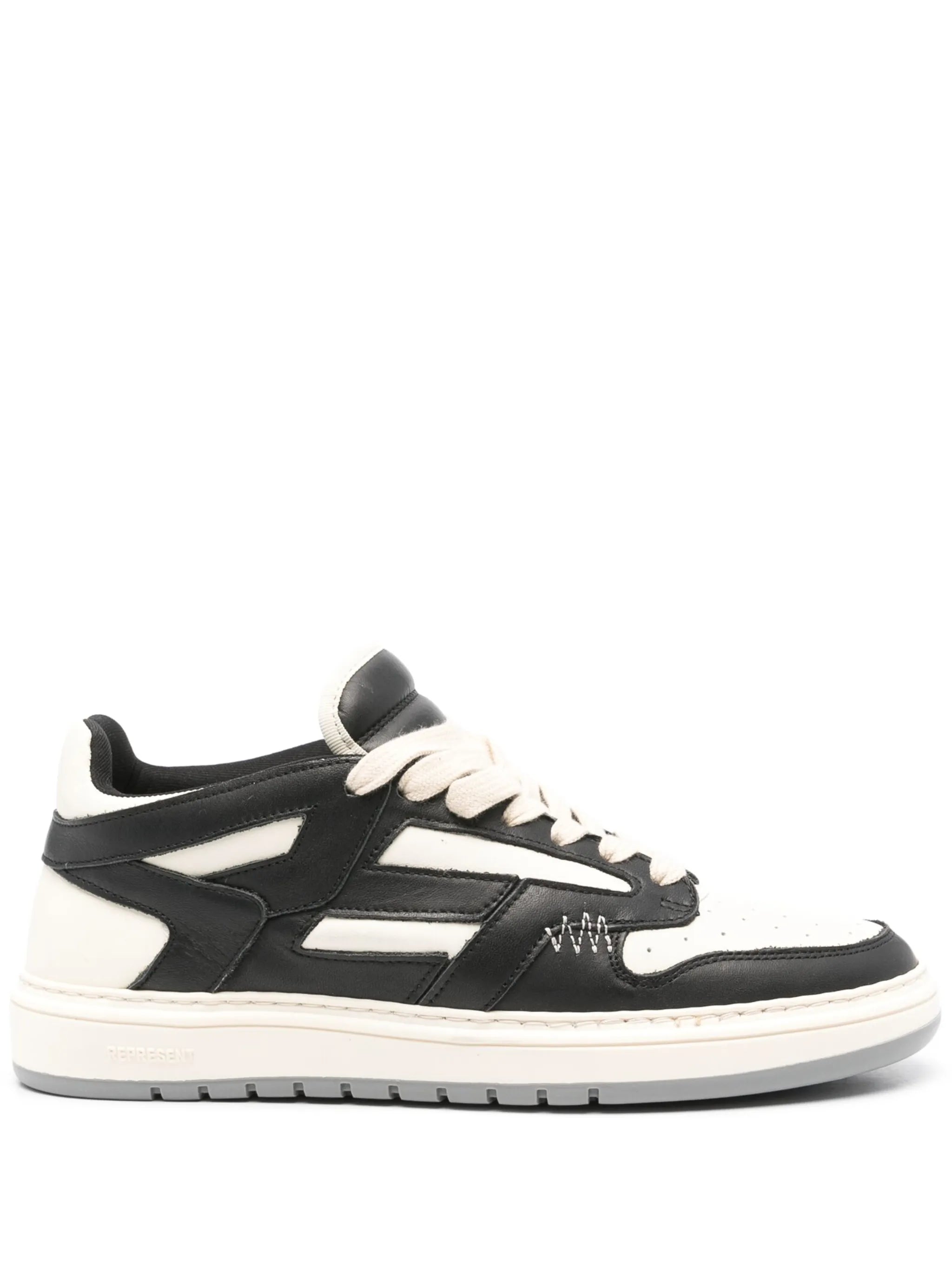 Reptor contrast leather sneakers