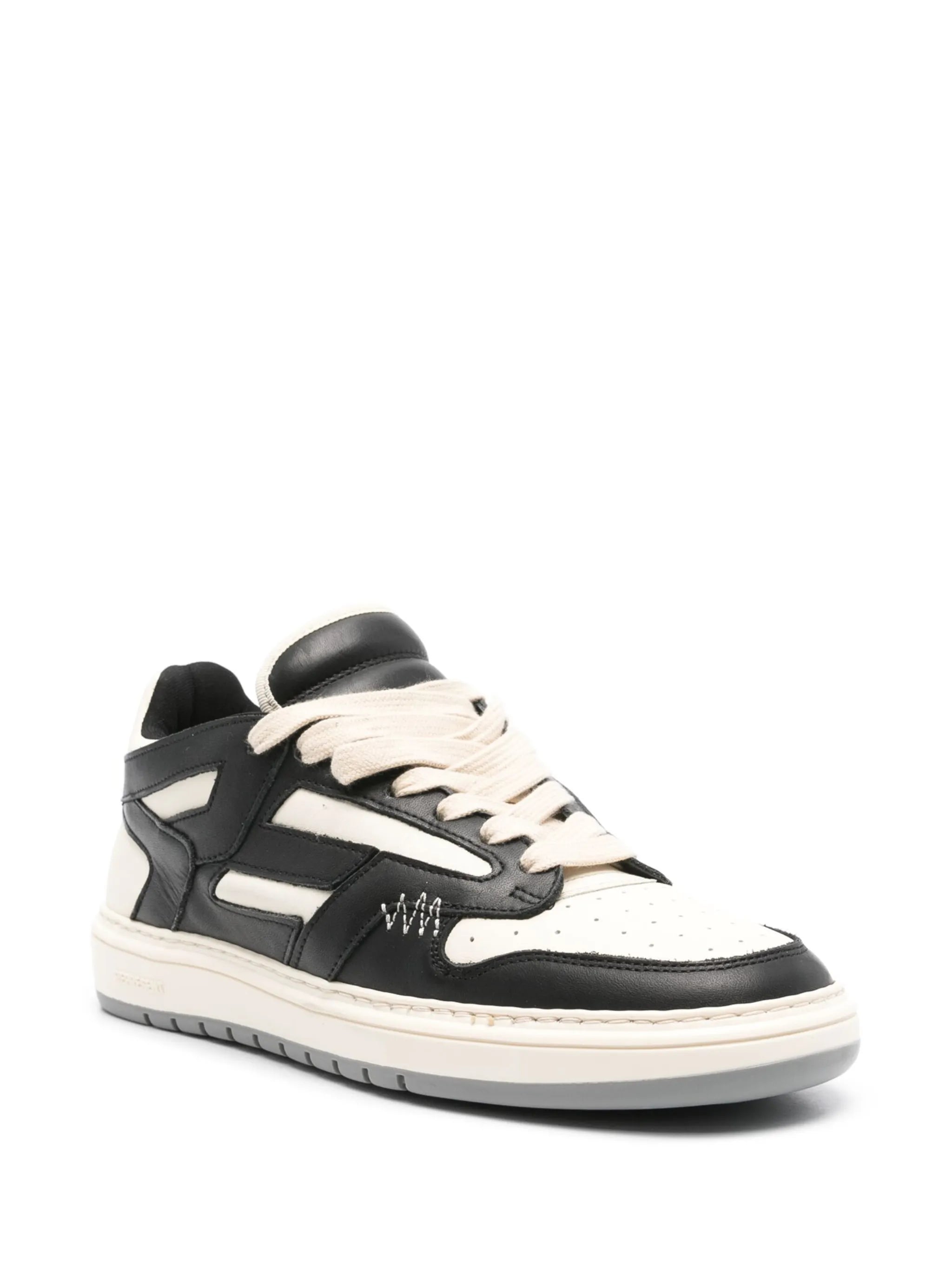 Reptor contrast leather sneakers