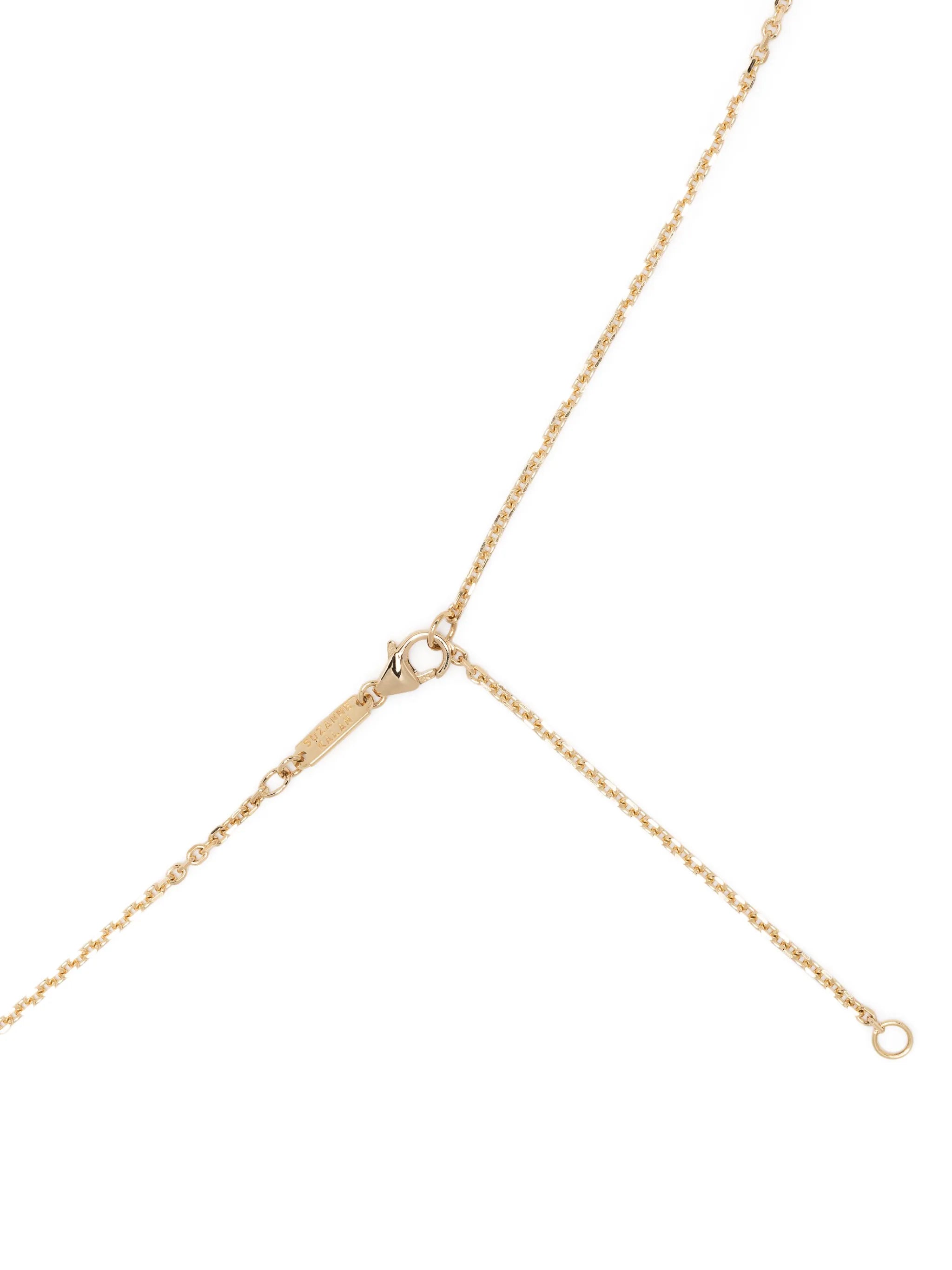 pendant rolo-chain necklace