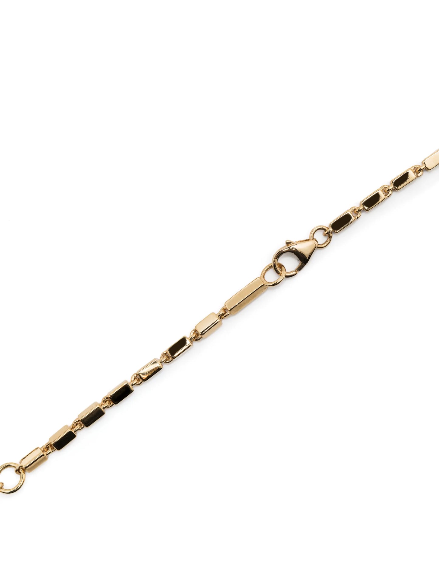 18kt yellow gold Block-Chain medium baguette necklace