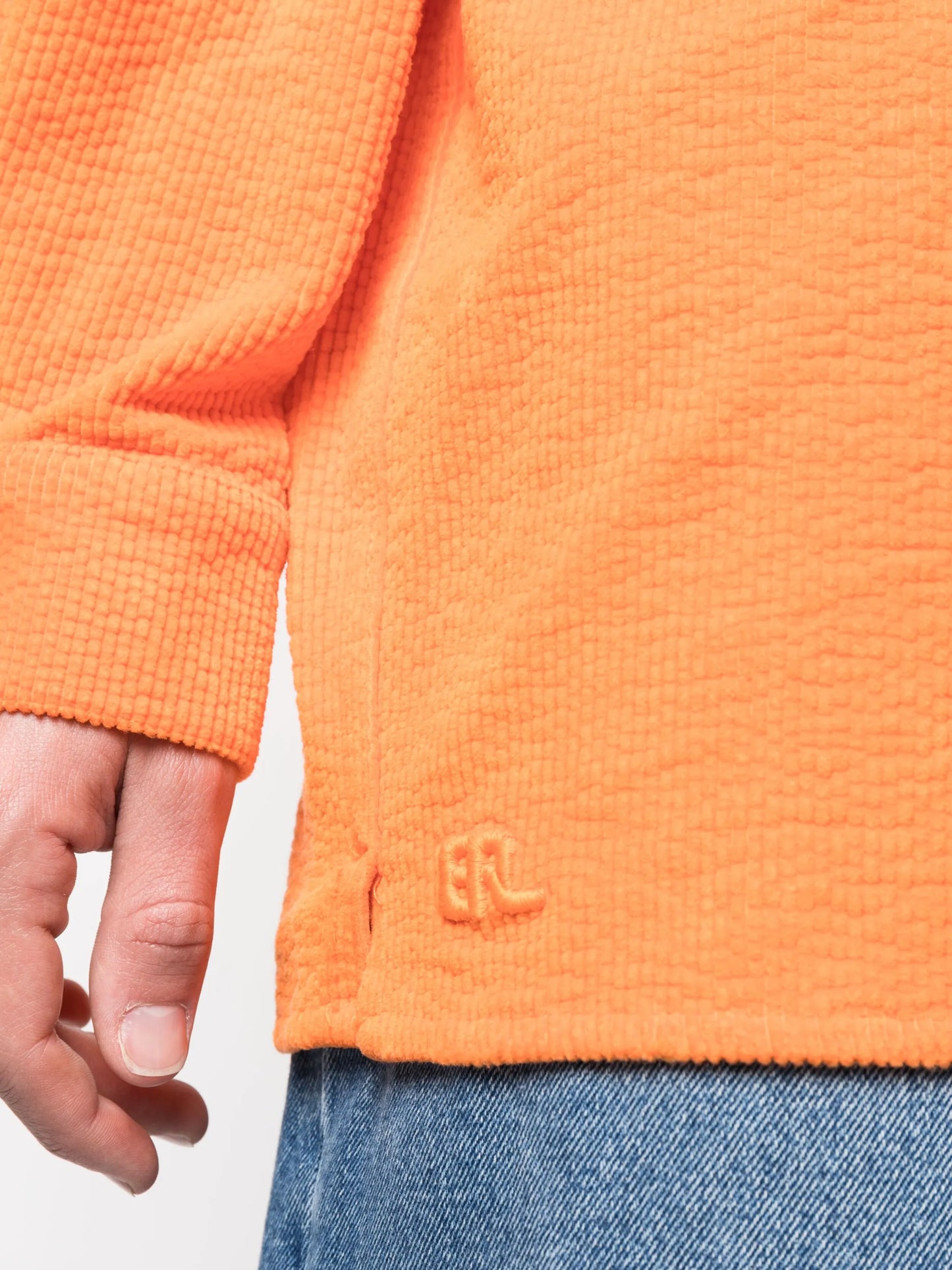 corduroy embroidered-logo shirt