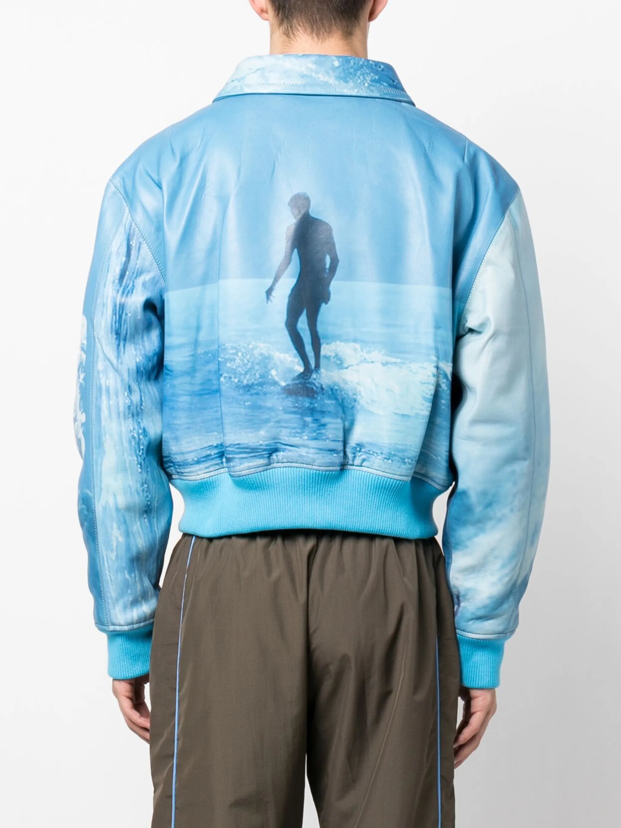 graphic-print bomber jacket