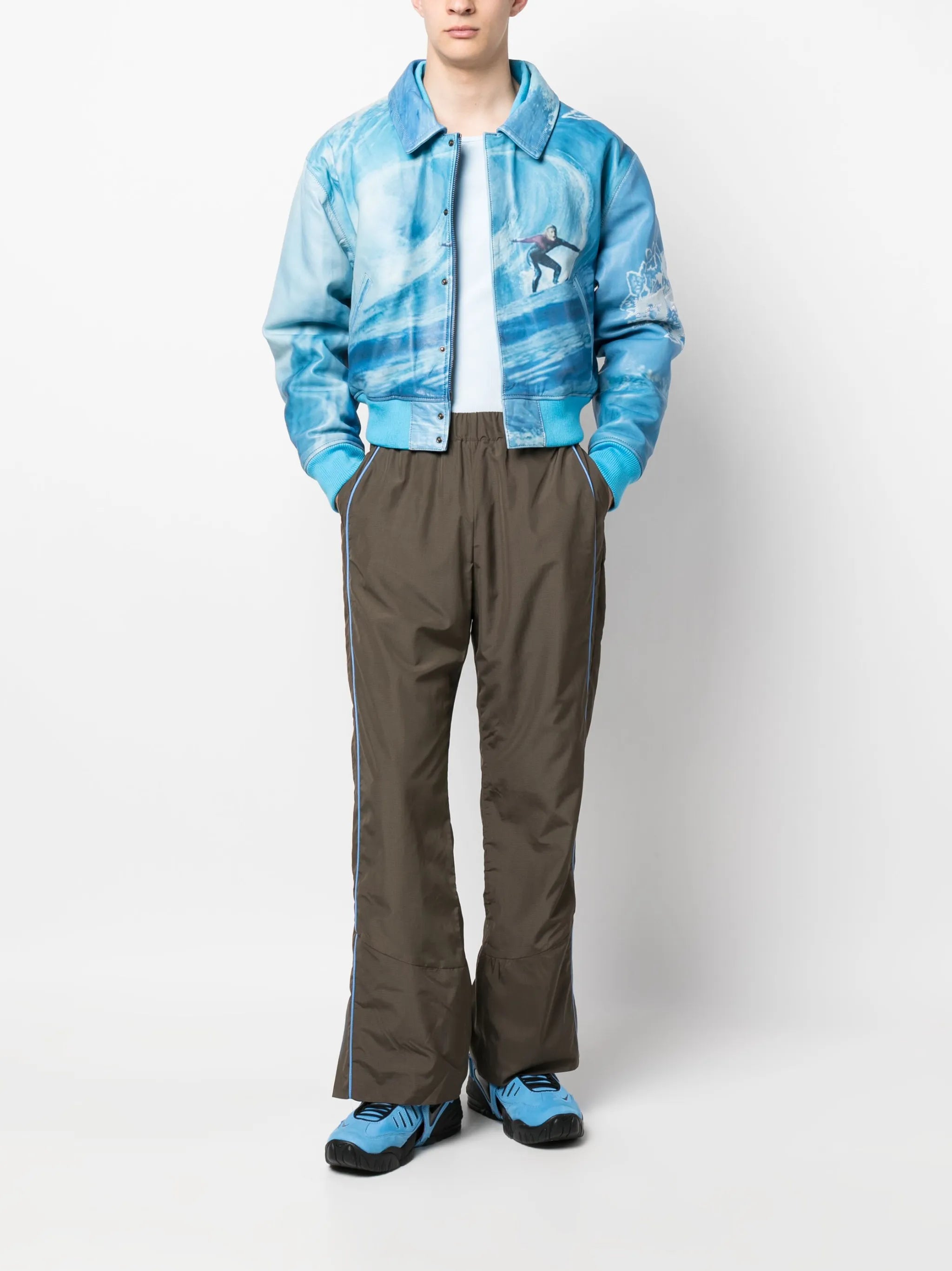 graphic-print bomber jacket