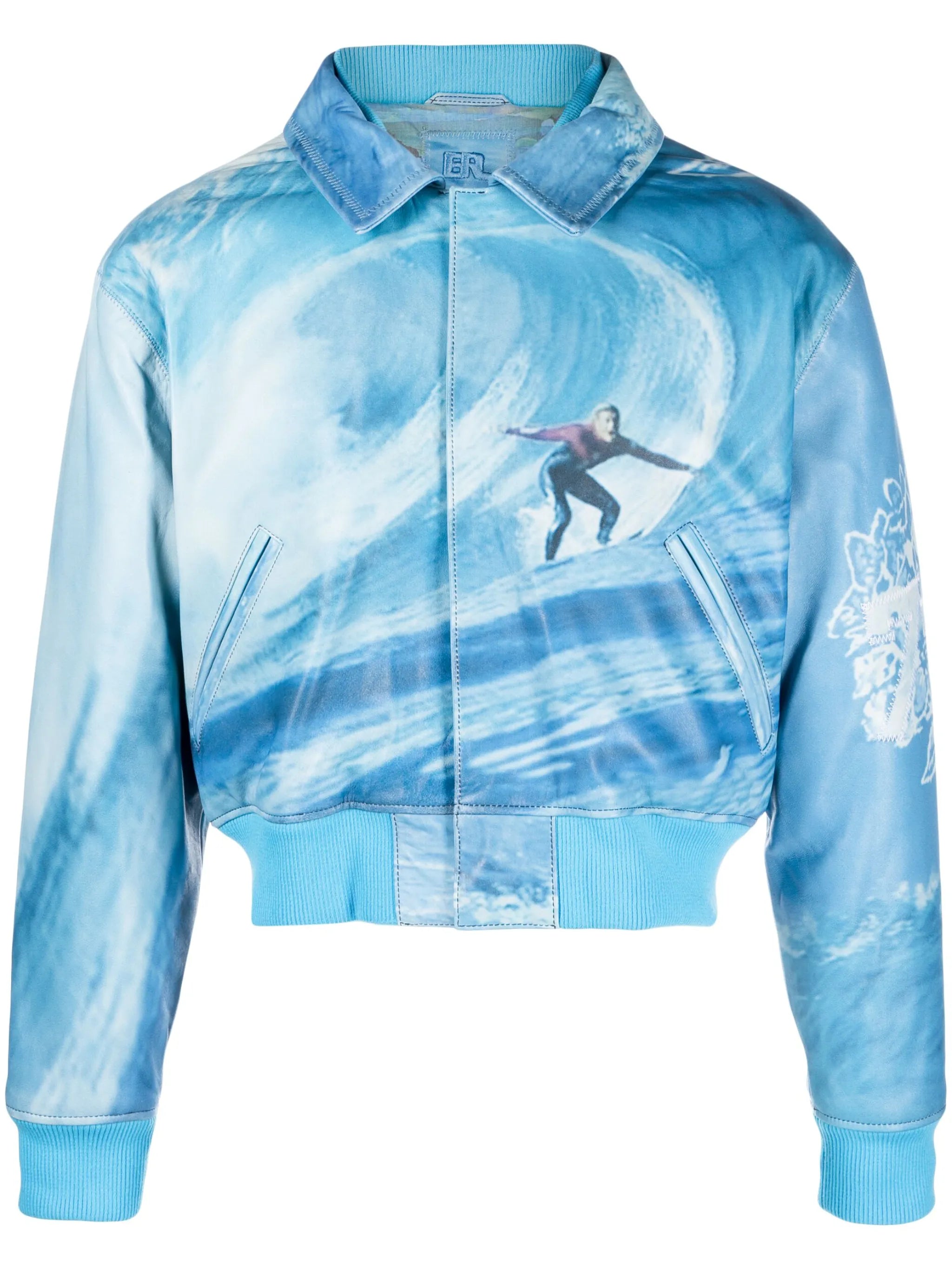 graphic-print bomber jacket