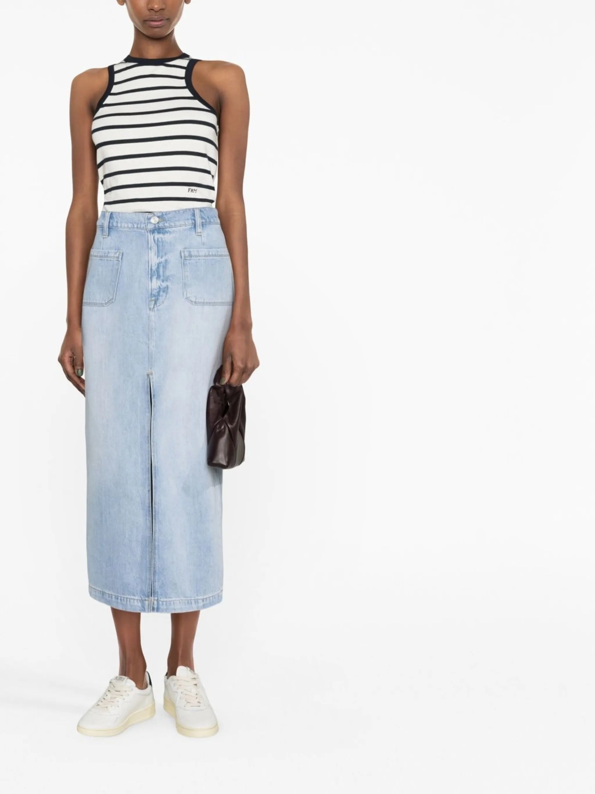 stripe-design tank top