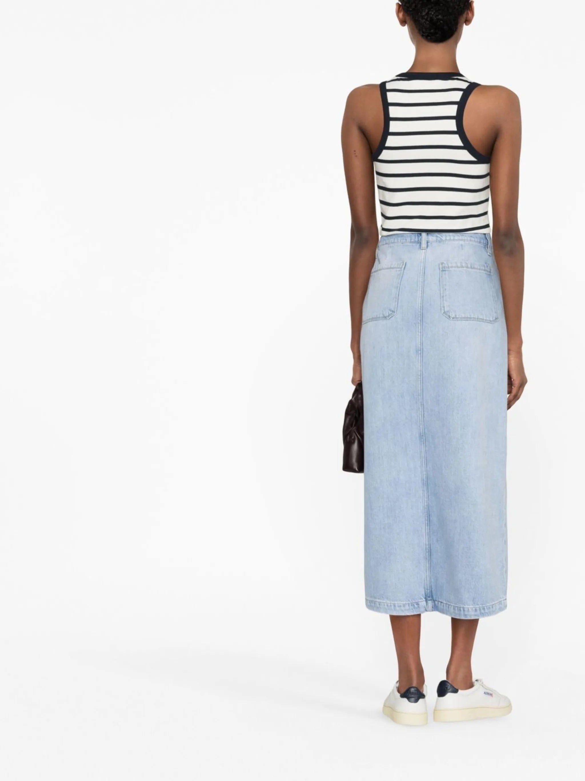 stripe-design tank top