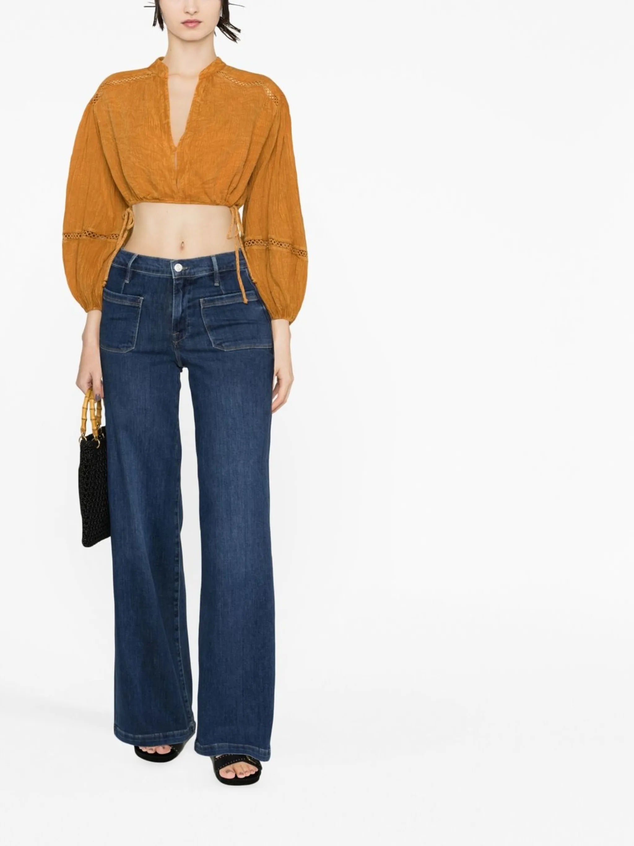 mid-rise bootcut jeans