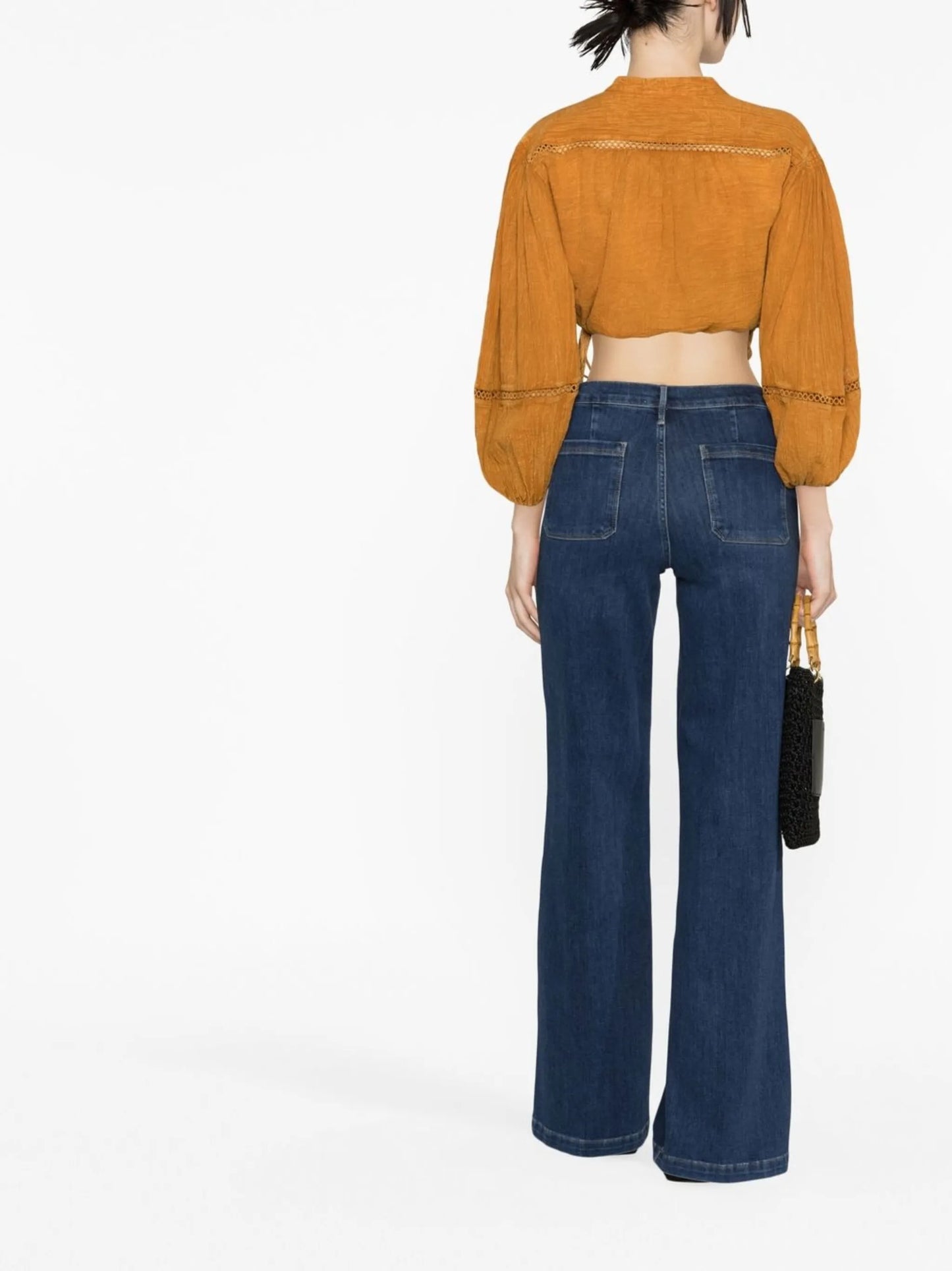 mid-rise bootcut jeans