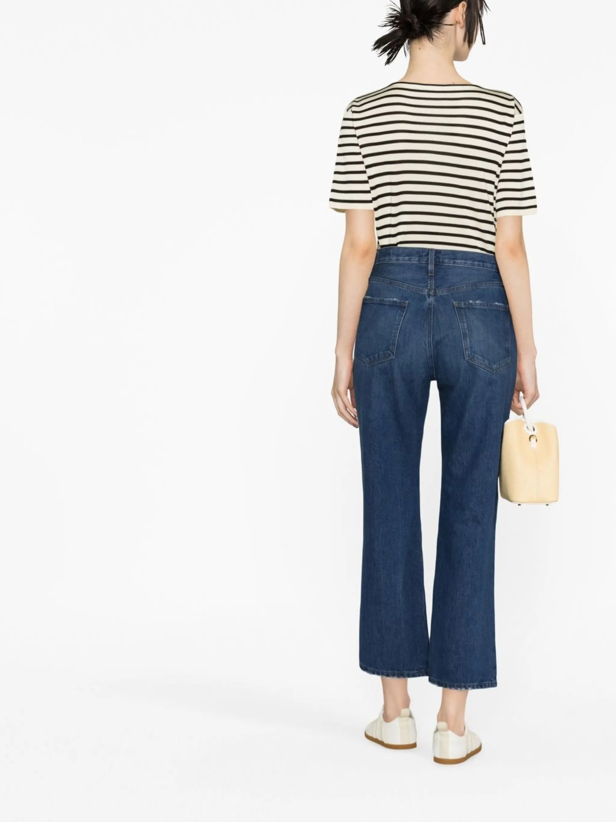 mid rise cropped jeans