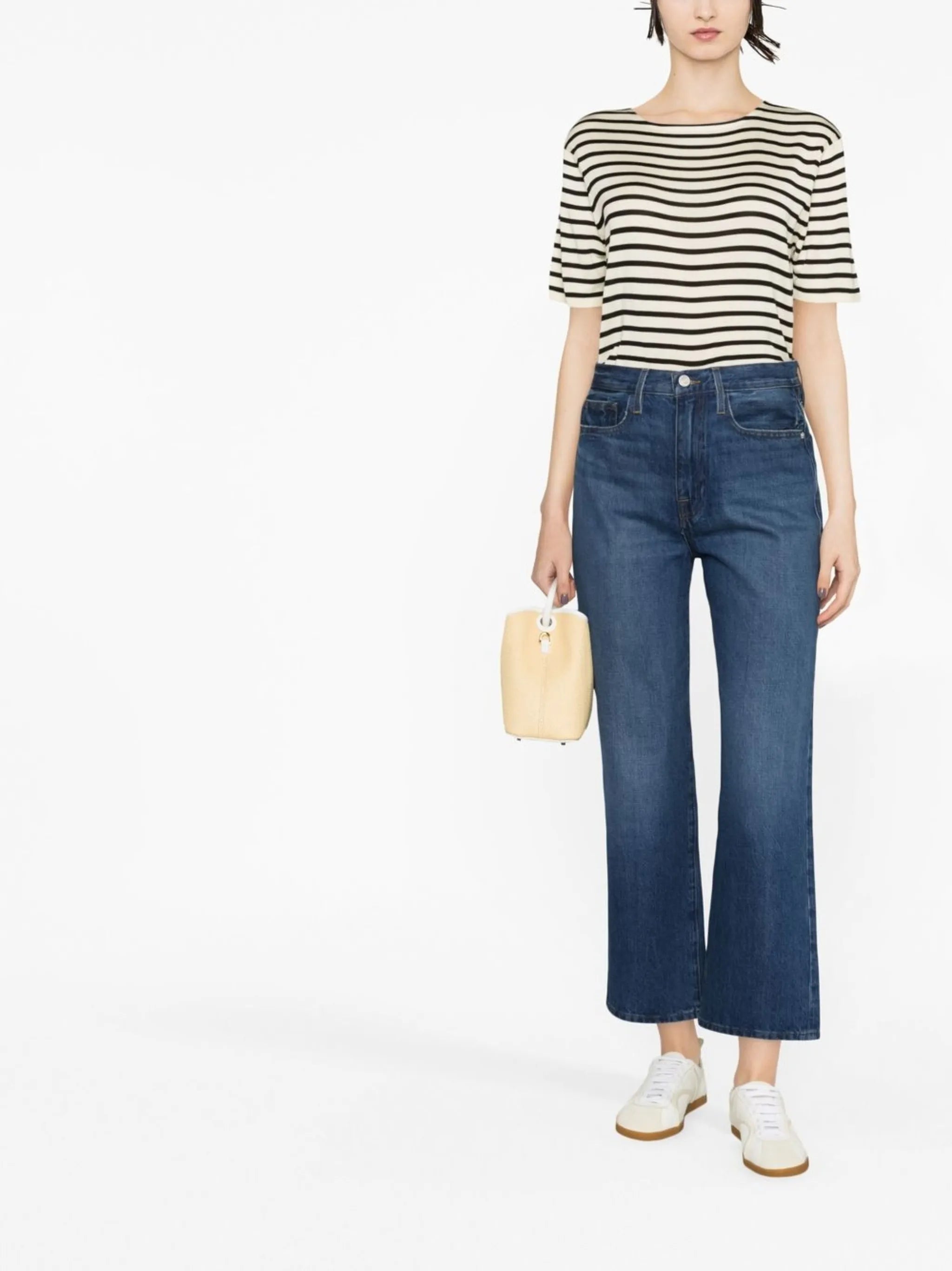 mid rise cropped jeans