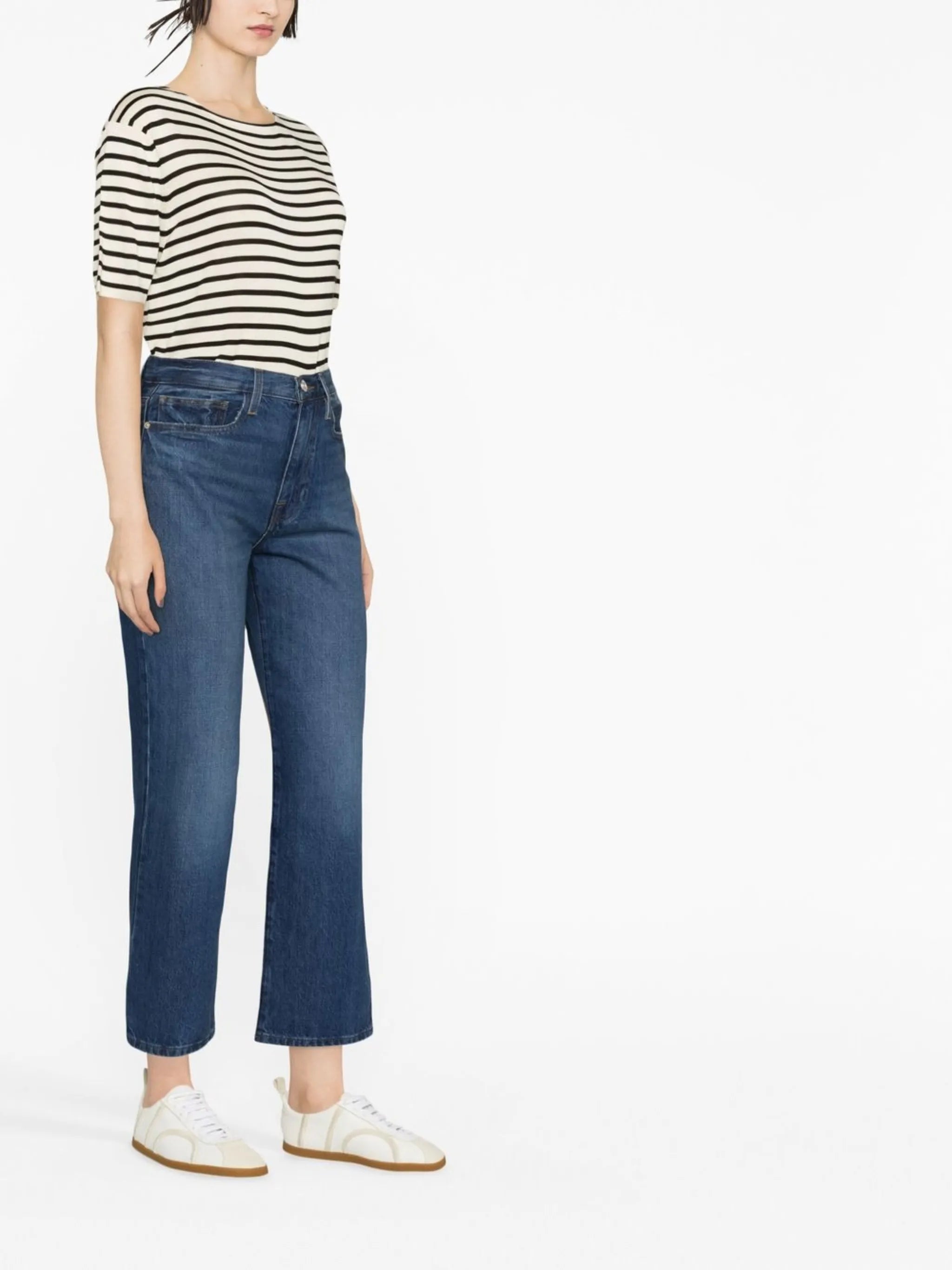 mid rise cropped jeans