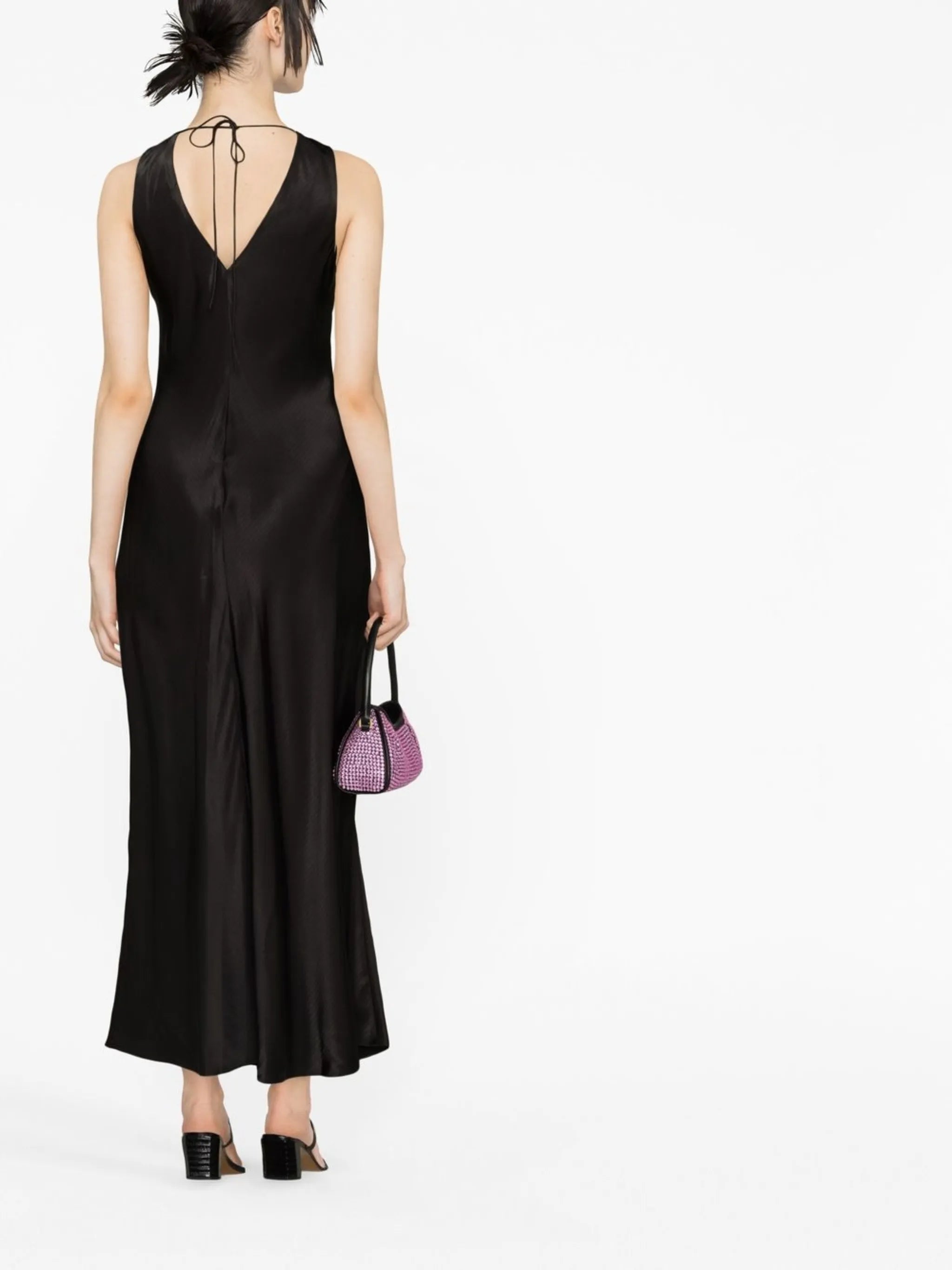 lace-up midi dress