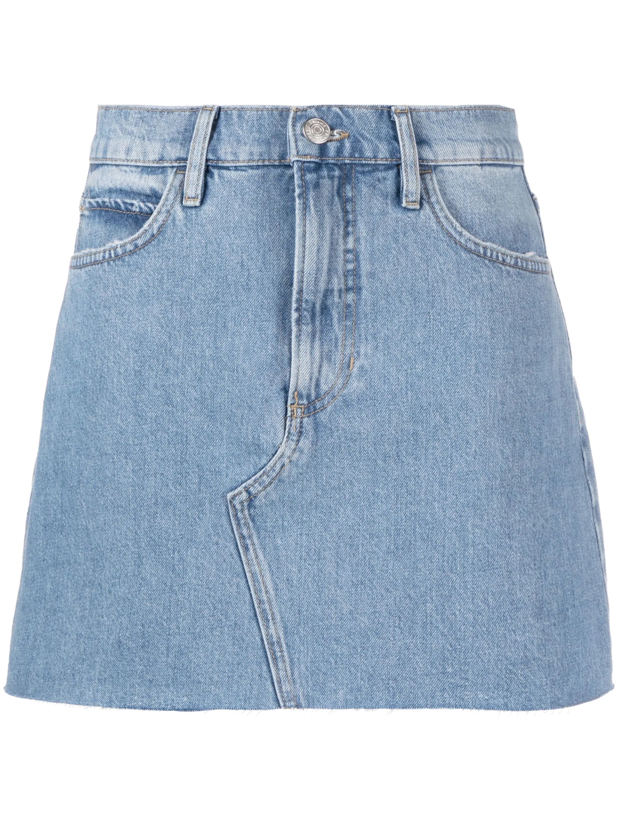 A-line short denim skirt