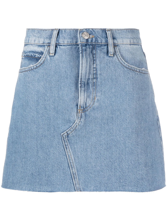 A-line short denim skirt