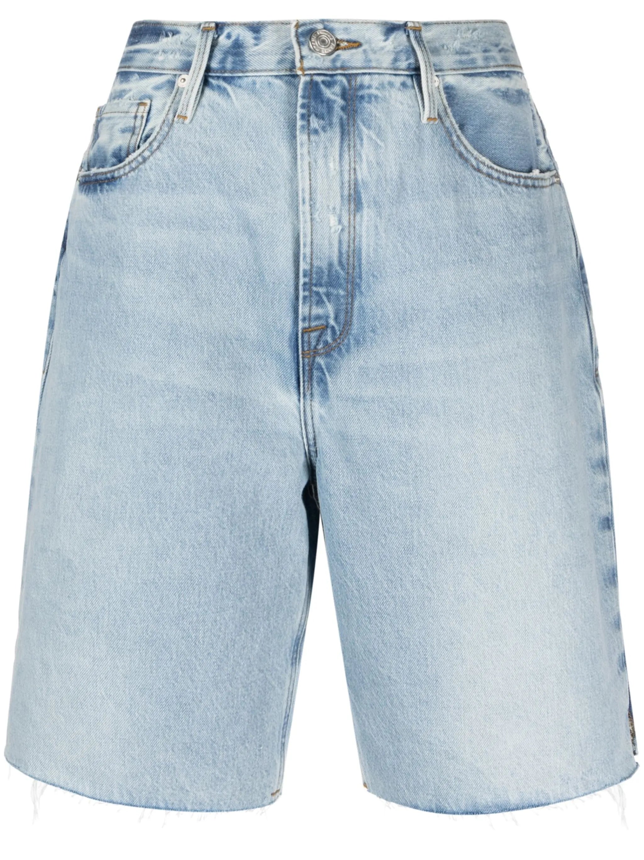 high-waisted denim shorts