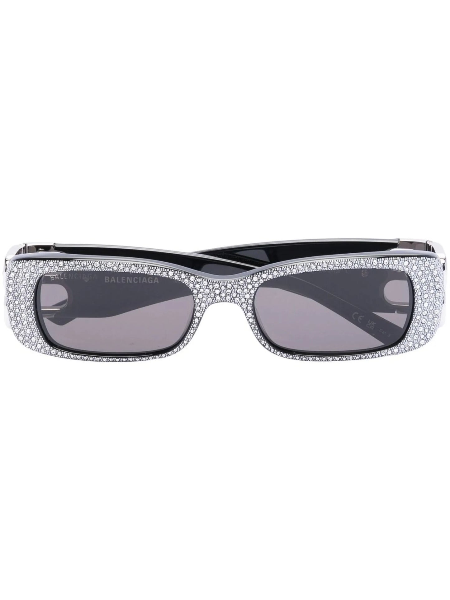 crystal-embellished square-frame sunglasses